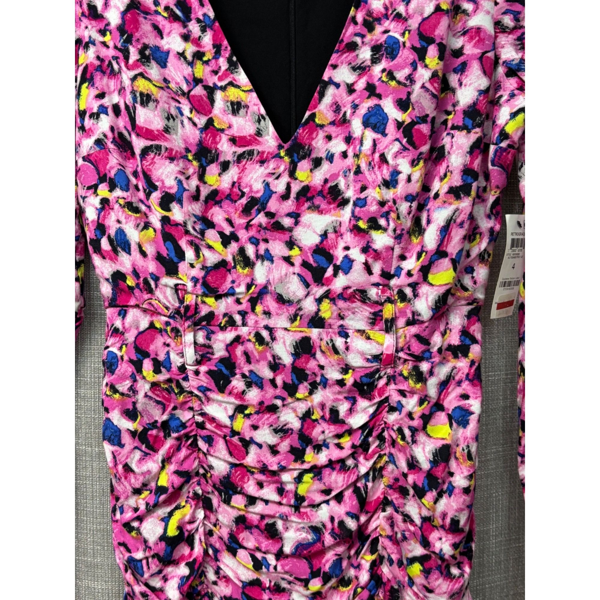 Bar III Bar III Alyssa Belted Mini Dress, Pink-multi, Sz. 4- No bel Size S / US 4 / IT 40 - 5 Thumbnail