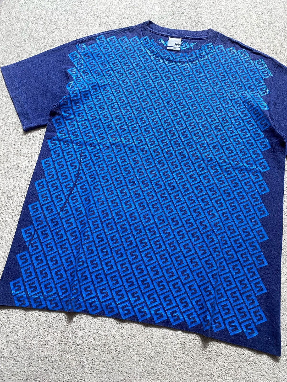 Stussy × Vintage Vintage Stussy rip off fendi T-shirt Size US L / EU 52-54 / 3 - 4 Thumbnail