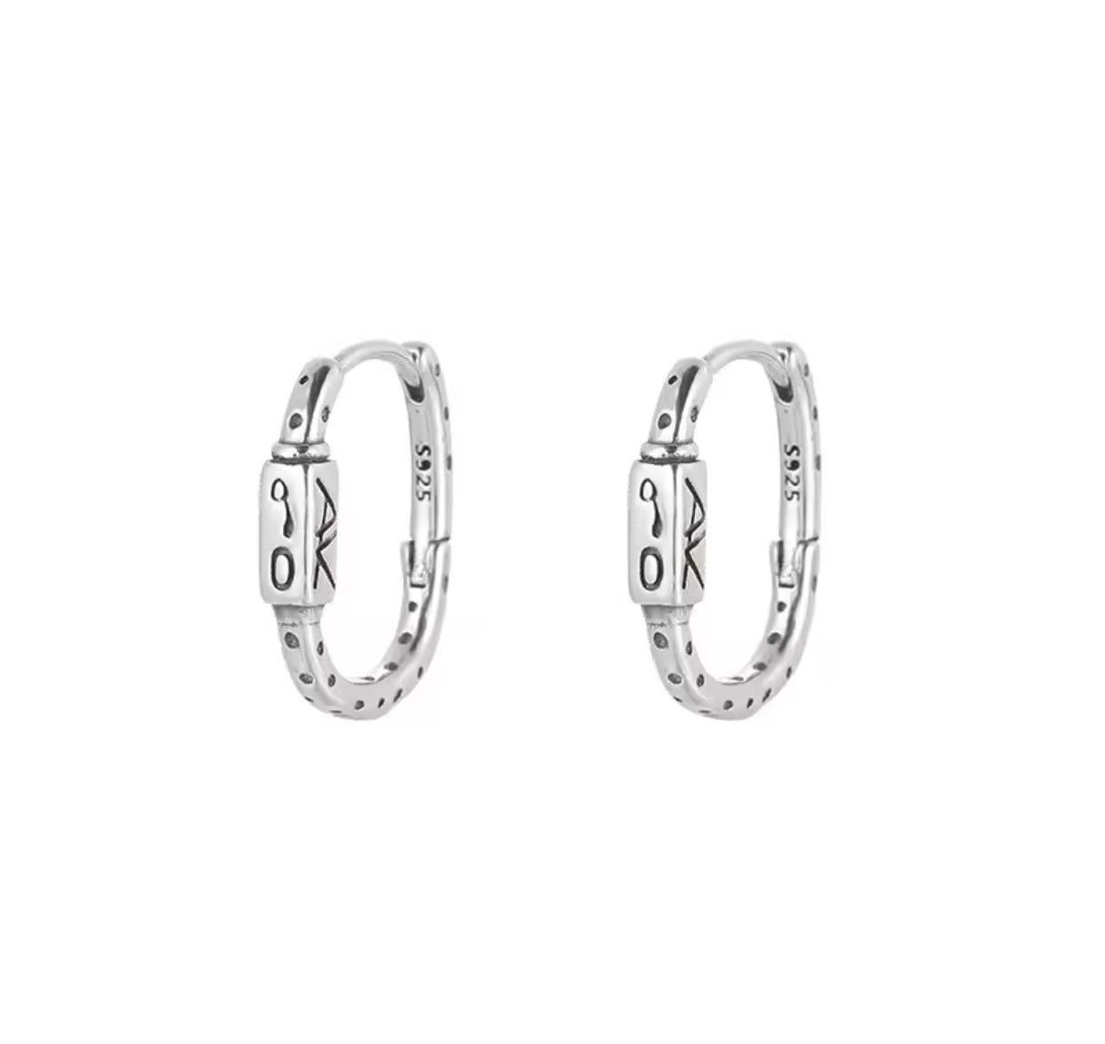 Jewelry × Vintage Summer Vintage Graffiti Ear Buckle Hoop Earrings Size ONE SIZE - 6 Thumbnail