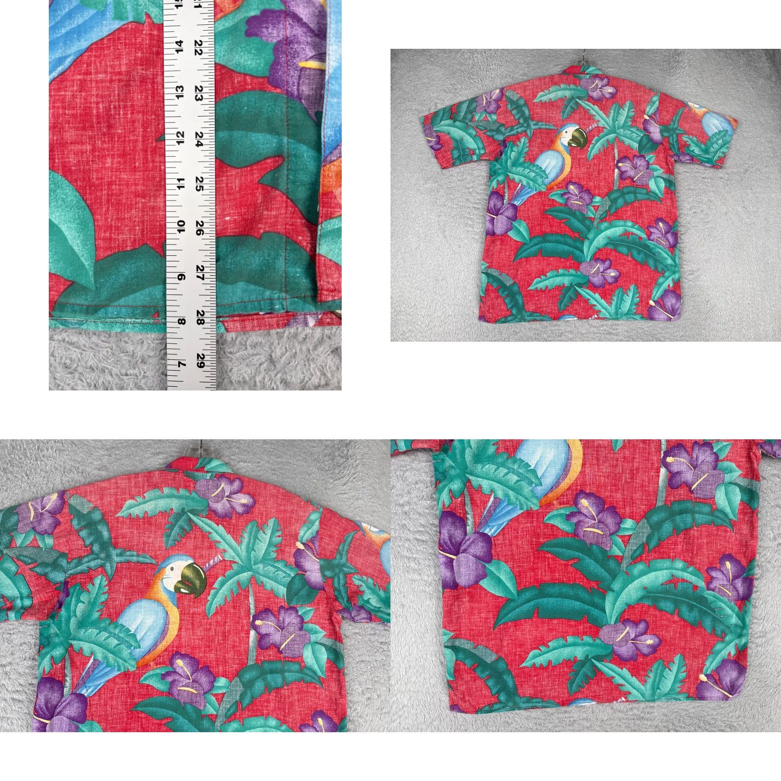 Vintage VINTAGE UNIONBAY Hawaiian Shirt Men Small Pink Parrot Cotton Button Inside Out Size US S / EU 44-46 / 1 - 9 Thumbnail