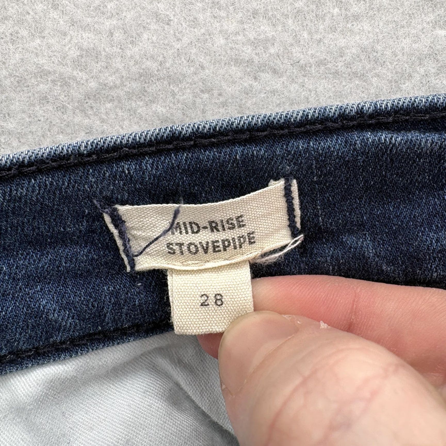 Madewell Madewell Jeans Womens 28 Blue Mid Rise Stovepipe Straight Leg Stretch Denim Size 28" / US 6 / IT 42 - 5 Thumbnail