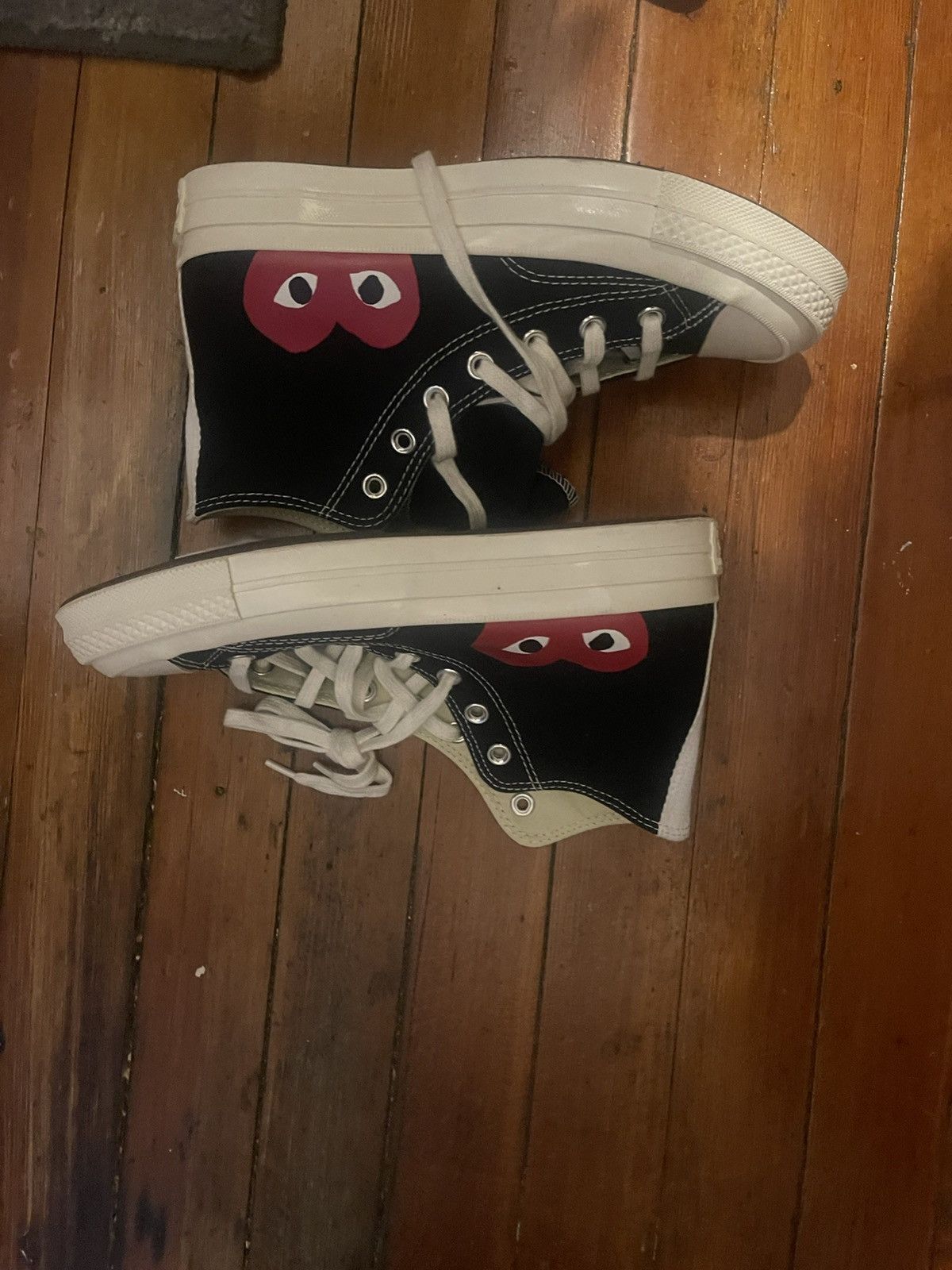 Comme des Garcons COMME DES GARÇONS PLAY Black Converse Size US 6 / EU 39 - 1 Thumbnail