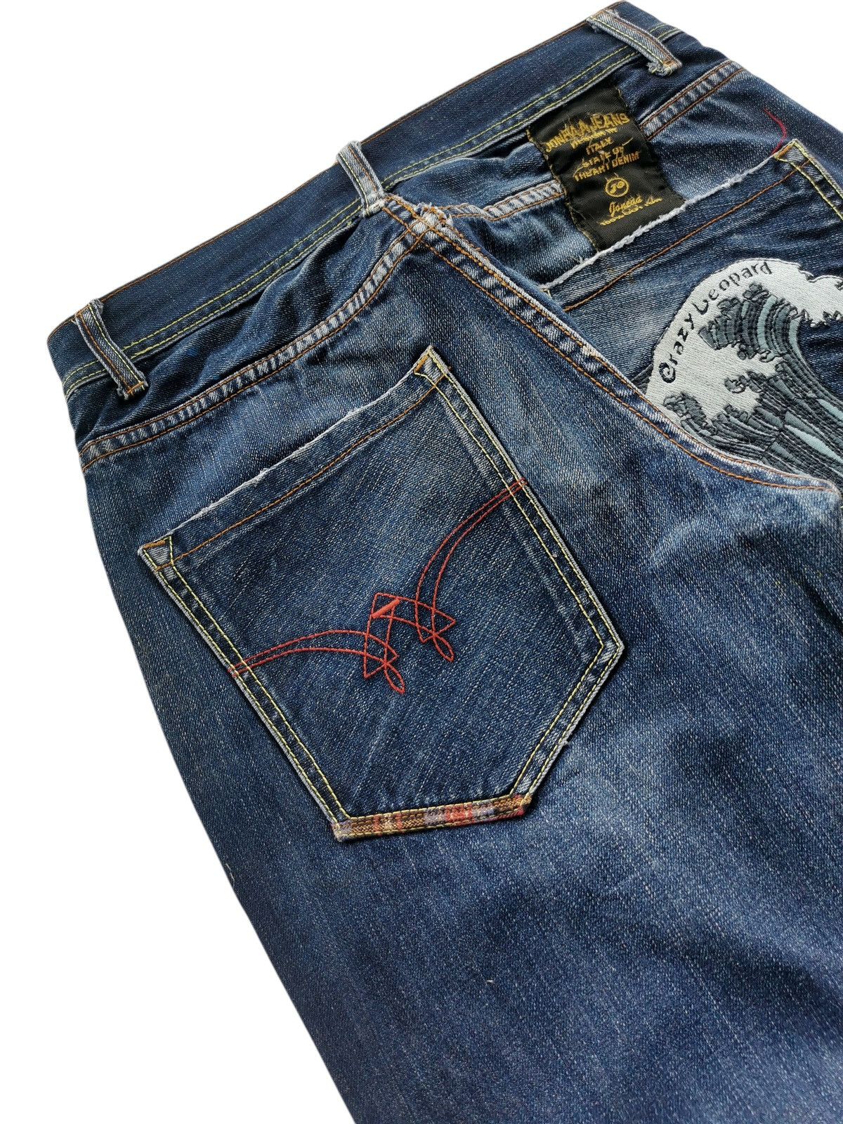 Japanese Brand Joneaa Crazy Leopard Strategy The Art Denim Size US 29 - 3 Thumbnail