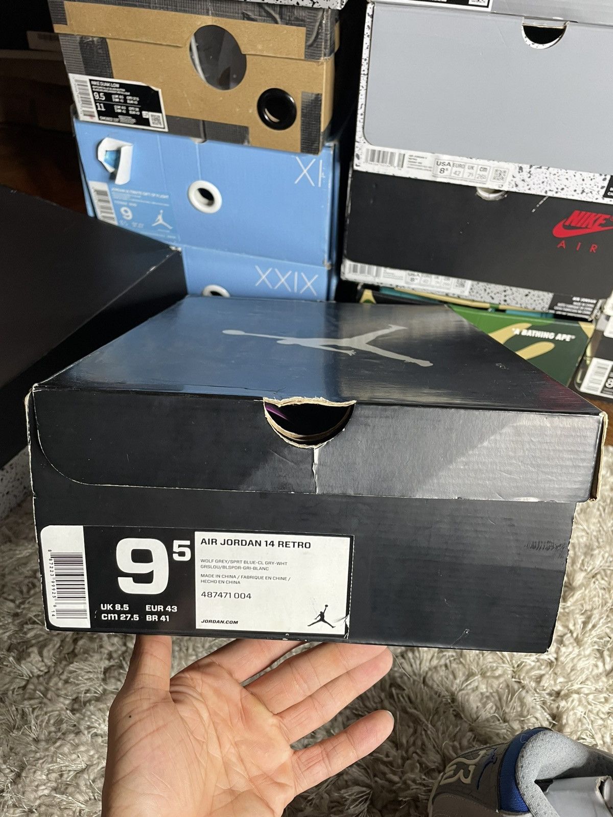 Jordan Brand Jordan 14 Wolf Grey Size US 9.5 / EU 42-43 - 11 Thumbnail