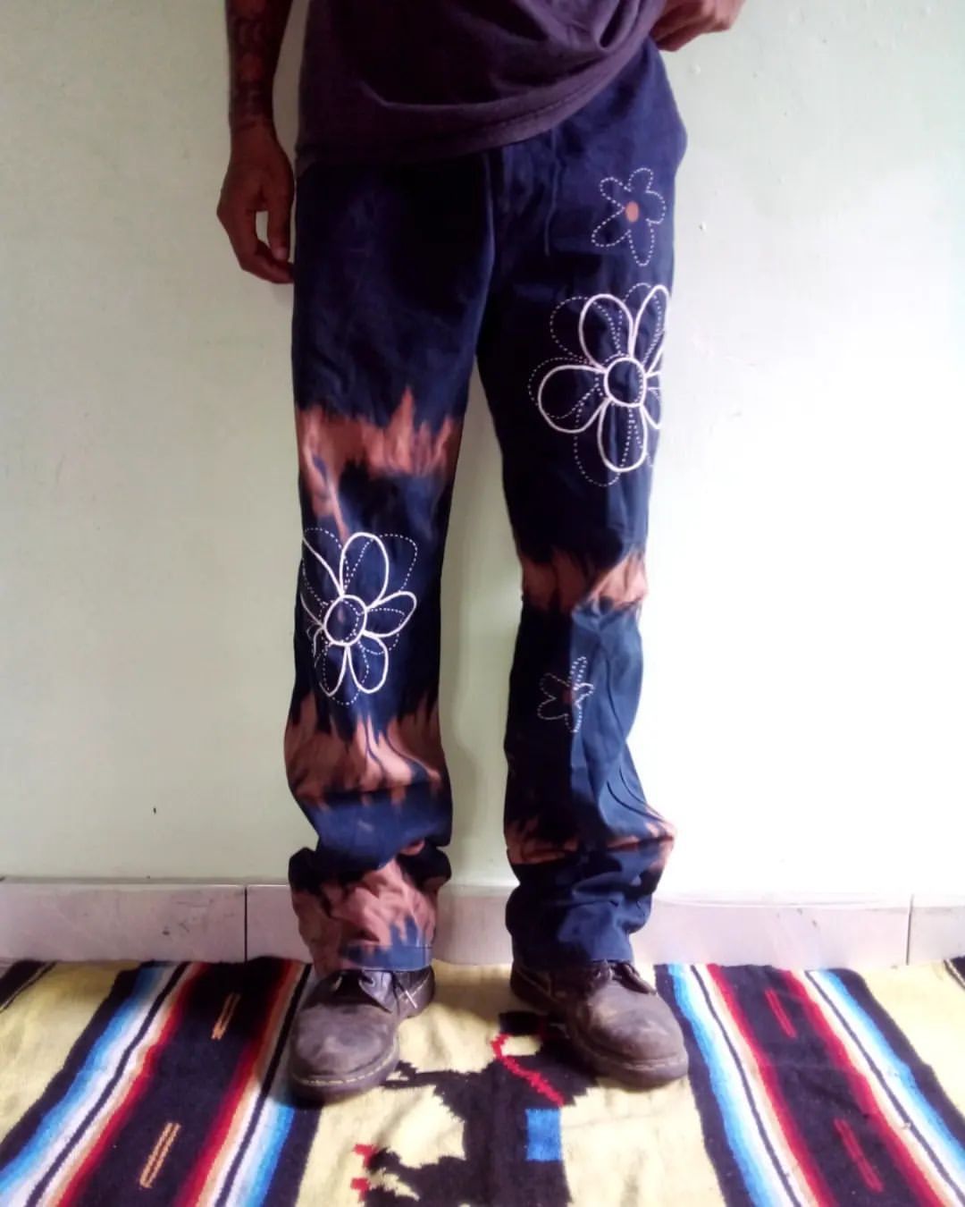 Denime Reworked Chainstich Embroidery Chino pants Size US 34 / EU 50 - 1 Thumbnail