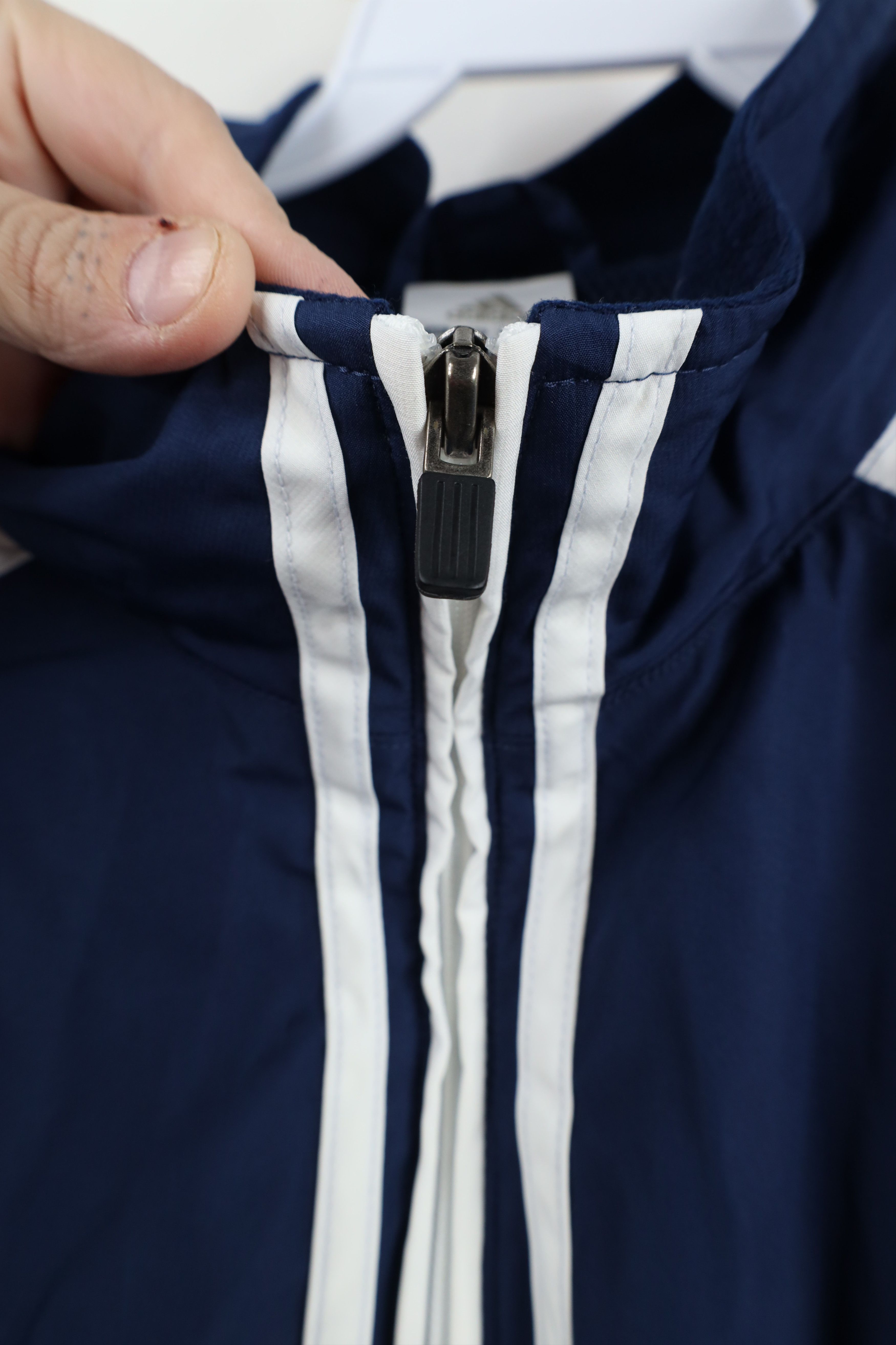 Adidas × Vintage Vintage Adidas Lined Full Zip Windbreaker Jacket Blue Size US XXL / EU 58 / 5 - 8 Thumbnail