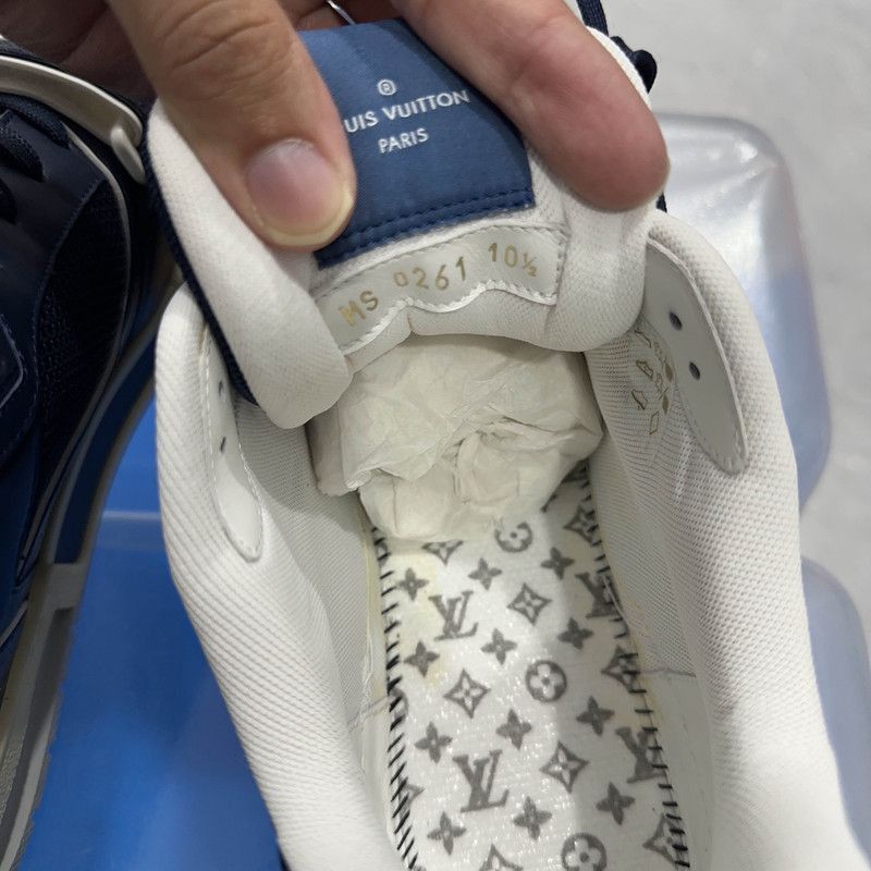 Louis Vuitton Louis Vuitton Blue Trainer Fashion Sneakers for Men -2508 Size US 11 / EU 44 - 5 Thumbnail