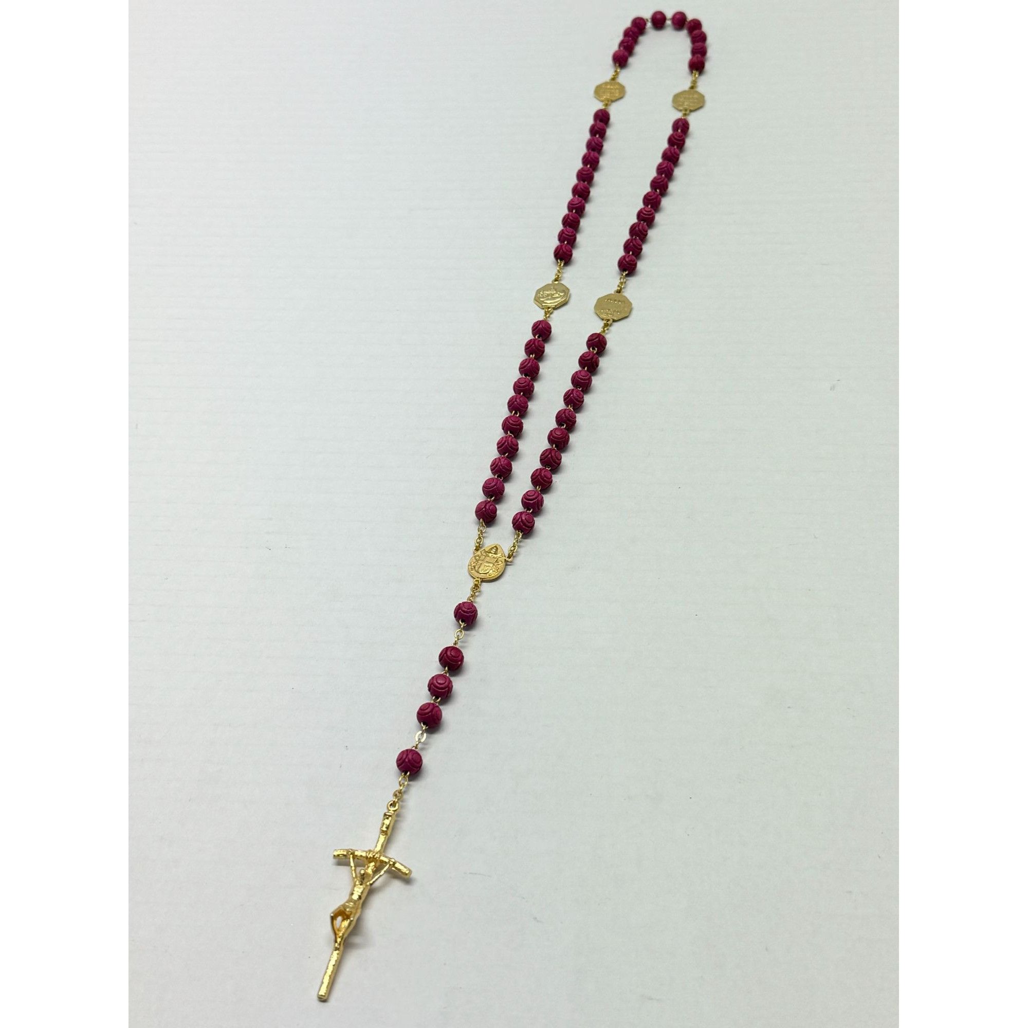 Vintage Vintage pink rosary cross crucifix necklace Size ONE SIZE - 3 Thumbnail