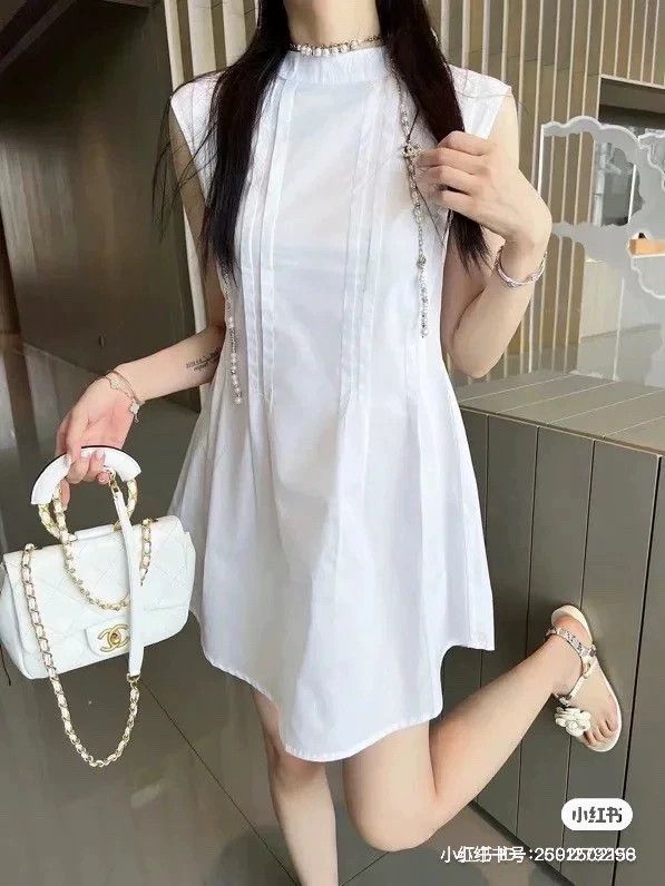 Chanel Chanel 22P white sleeveless shirt Size XS / US 0-2 / IT 36-38 - 7 Thumbnail