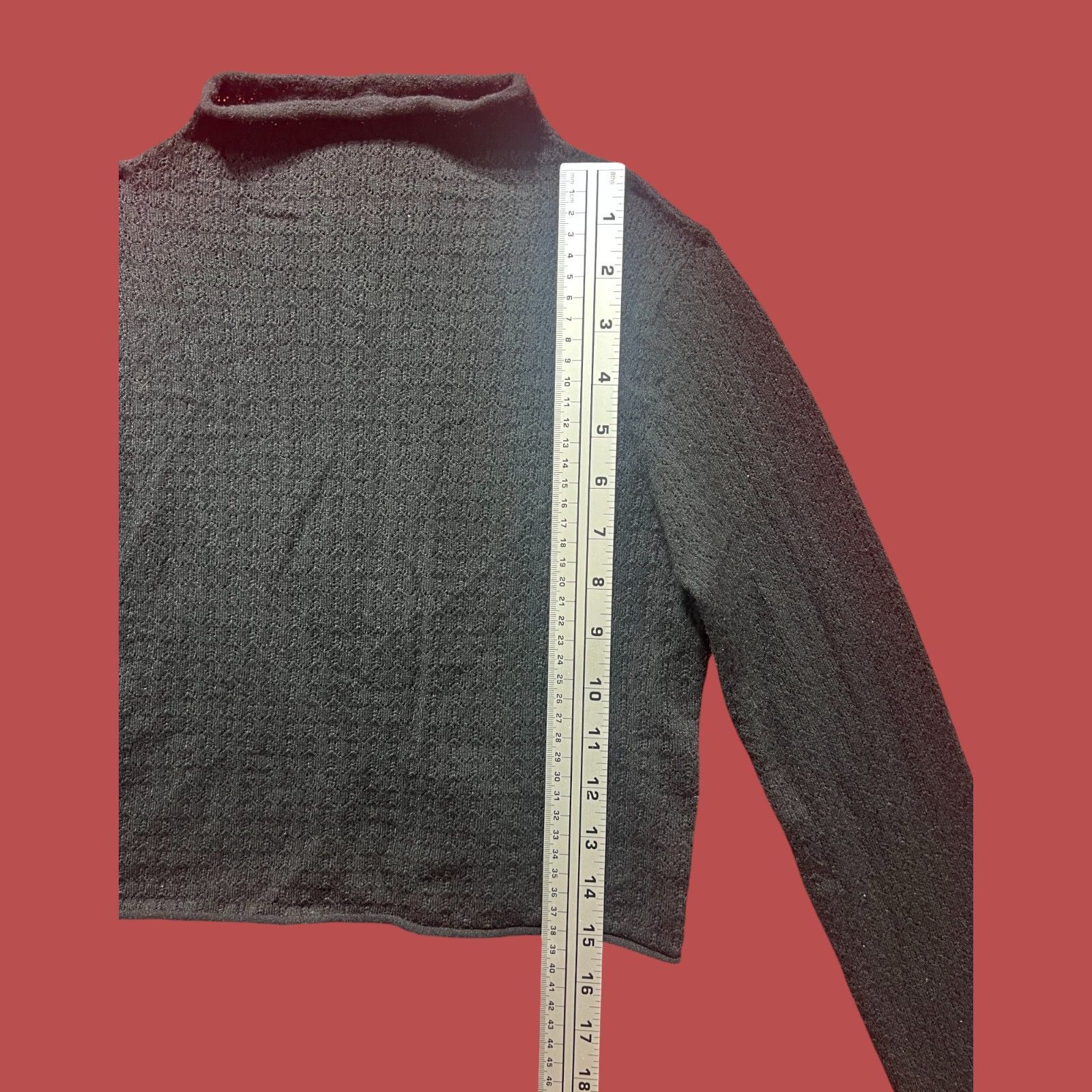 Other Wild Fable - Women's Mock Turtleneck Pointelle Pullover Swea Size XS / US 0-2 / IT 36-38 - 7 Thumbnail