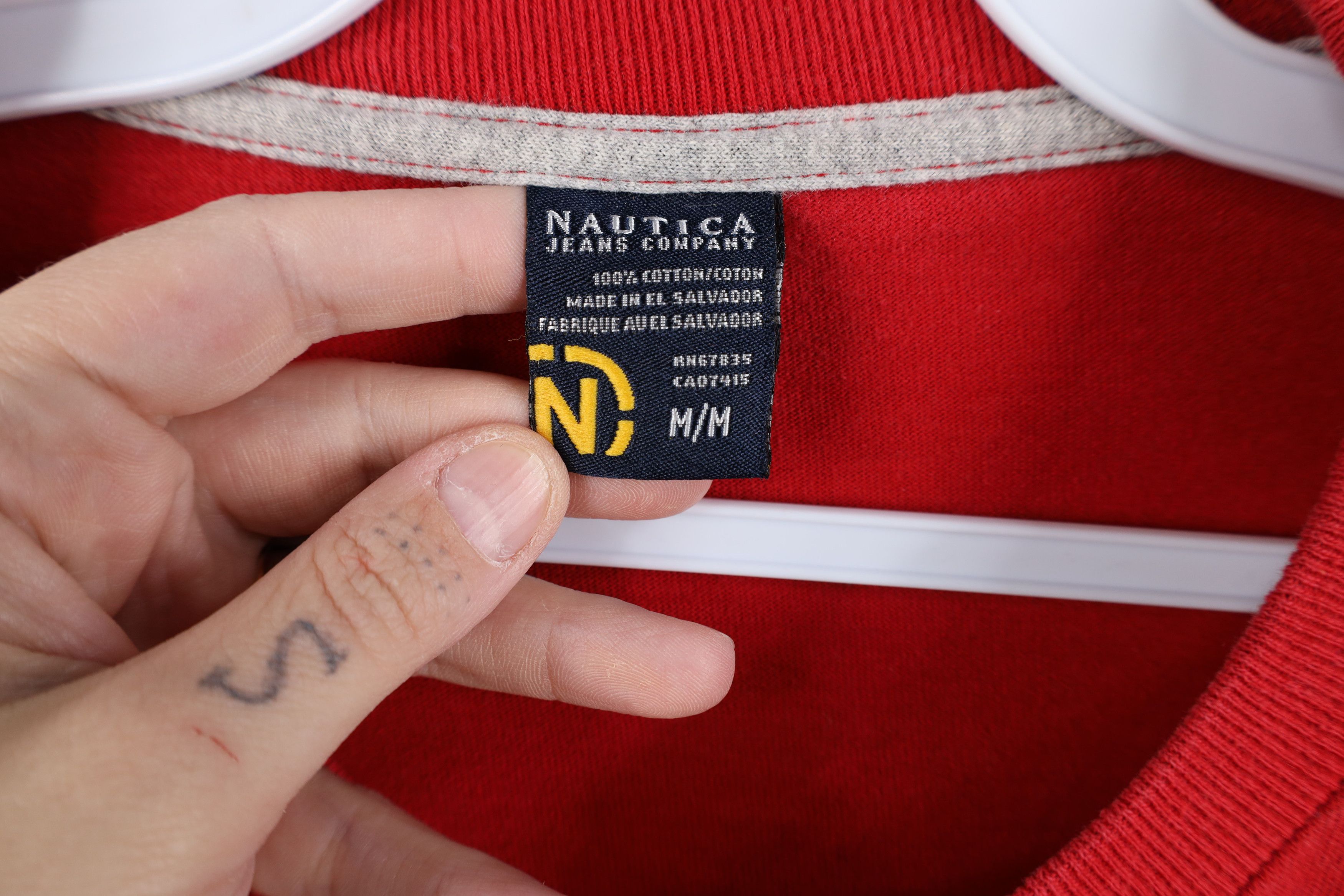 Nautica Vintage 90s Nautica Spell Out Long Sleeve T-Shirt Red Size US M / EU 48-50 / 2 - 6 Thumbnail