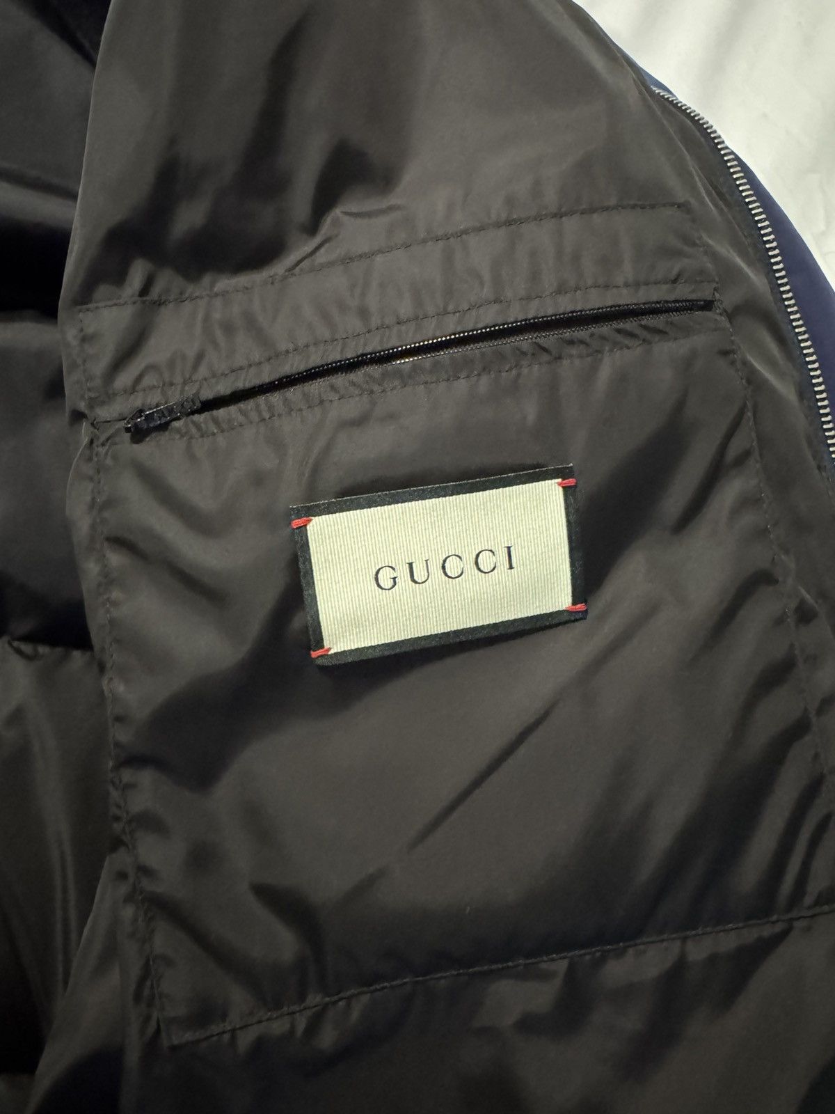 Gucci Gucci Nylon Jacquard GG down jacket Size US L / EU 52-54 / 3 - 8 Thumbnail