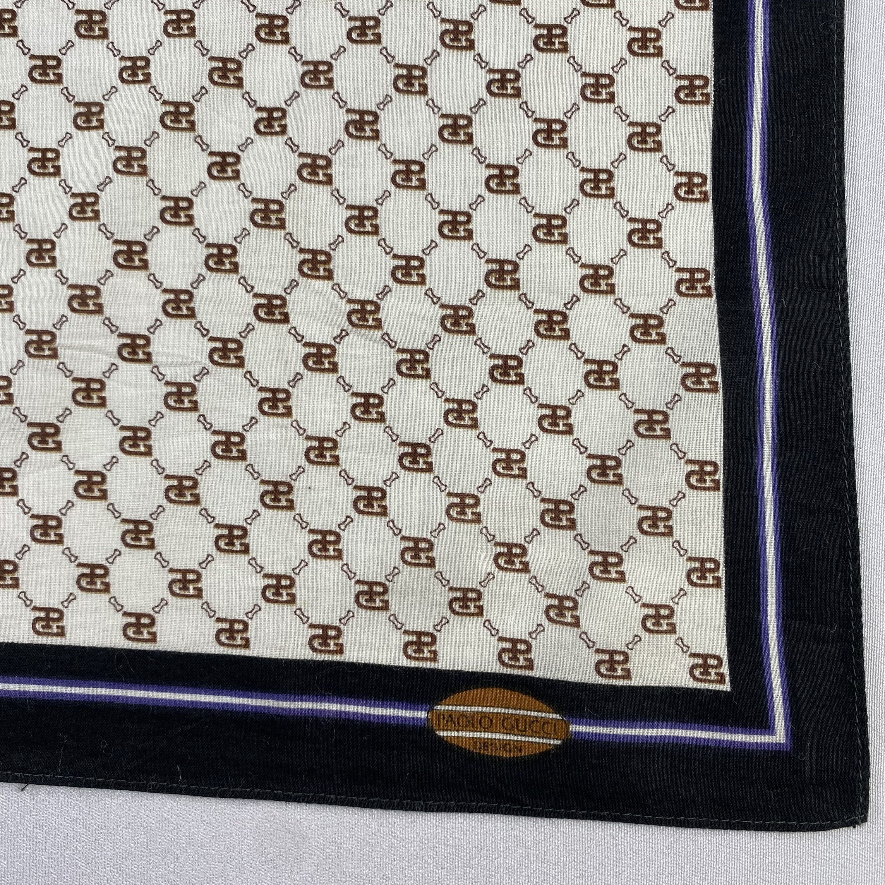 Paolo Gucci × Vintage Paolo Gucci Neckerchief / Bandana / Handkerchief-P654 Size ONE SIZE - 3 Thumbnail