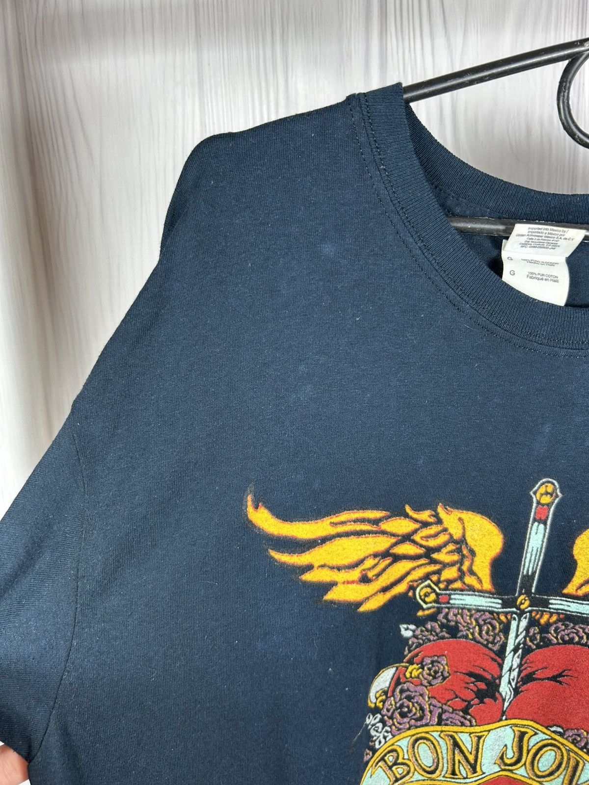 Band Tees Vintage Bon Jovi 2008 Tour T-Shirt Size L Black Size US L / EU 52-54 / 3 - 7 Thumbnail
