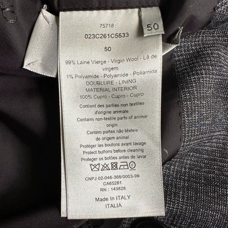 Dior Dior Plaid woven gun lapel wool suit Size US M / EU 48-50 / 2 - 8 Thumbnail