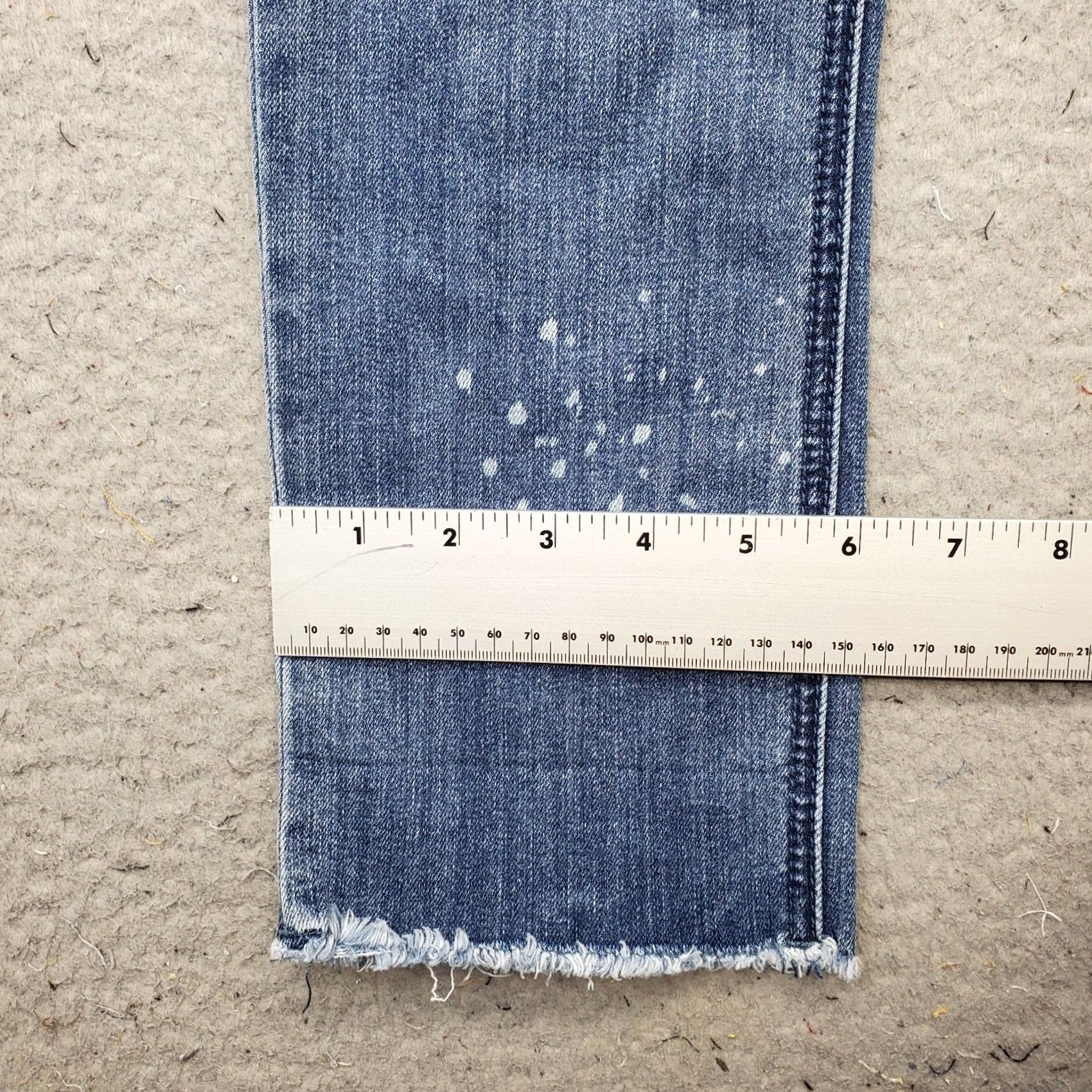 Vintage Seven7 Jeans Womens 10 Blue Denim Faded High Waisted Streetwear Grunge Raw Hem Jeans Women Size 10 Blue Size 32" / US 10 / IT 46 - 5 Thumbnail