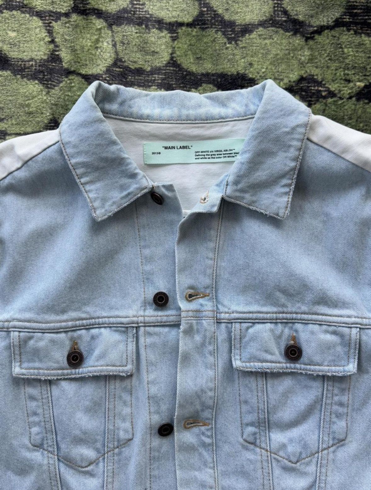 Off-White Exaggerated Sleeve Denim Jacket Size US L / EU 52-54 / 3 - 3 Thumbnail