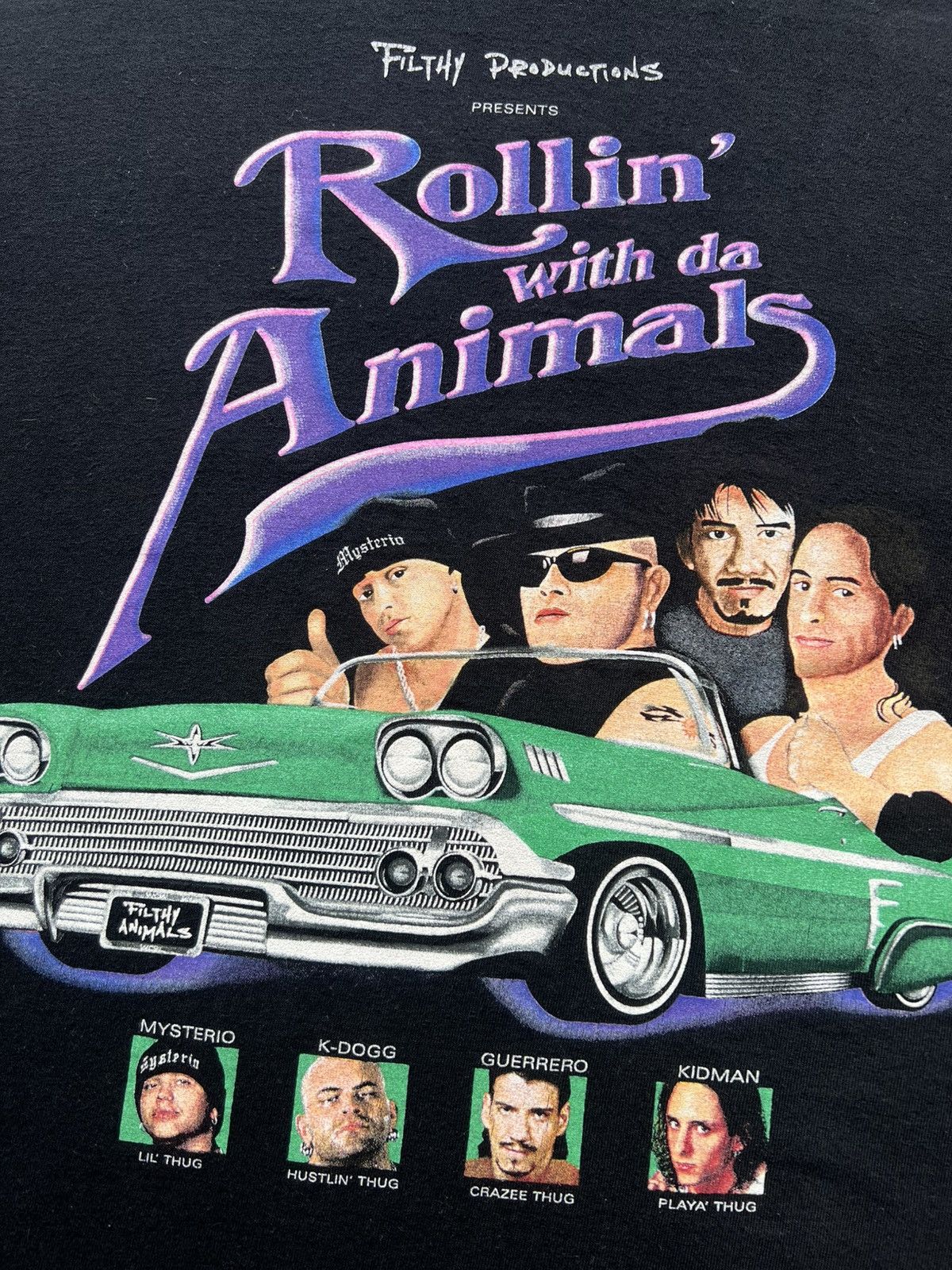 Vintage × WCW/nWo × WWE RARE 1999 Filthy Animals Eddie Guerrero Wrestling Tee Shirt Size US XL / EU 56 / 4 - 4 Thumbnail