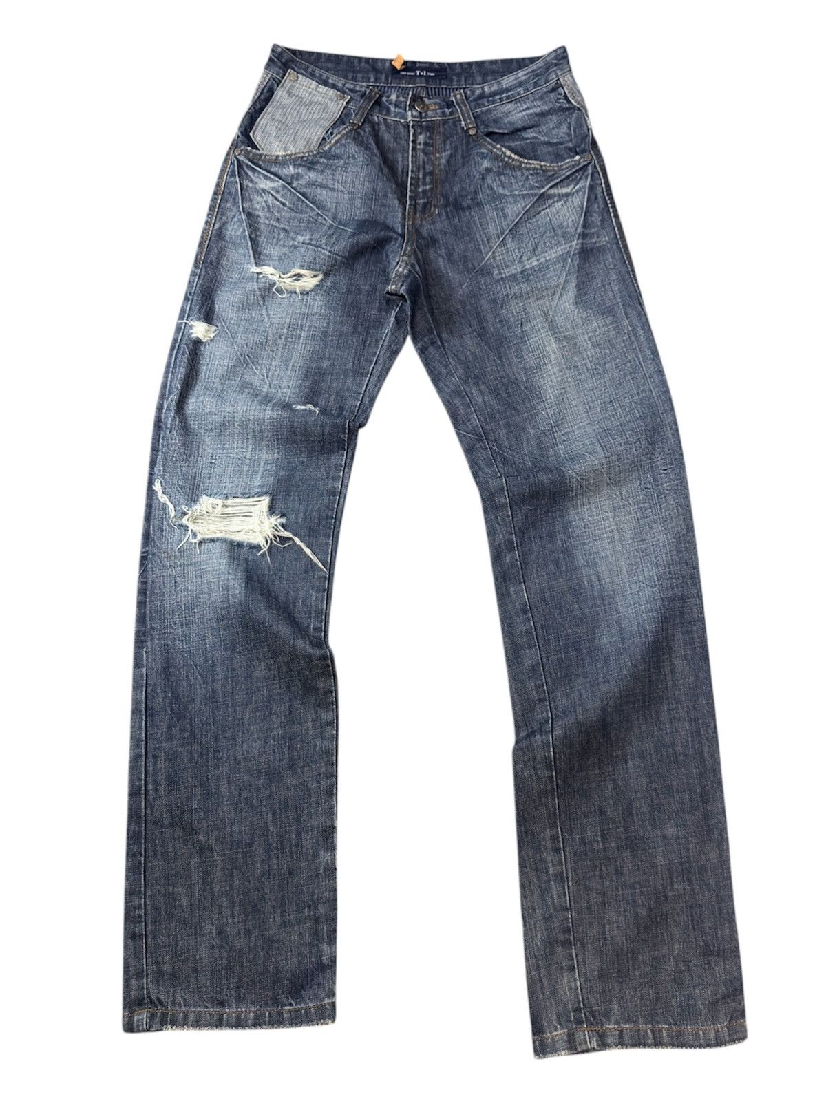 Fashion Victim Archive Japanese Denim Thinun Distressed Grunge Y2K Jeans Size US 30 / EU 46 - 2 Thumbnail