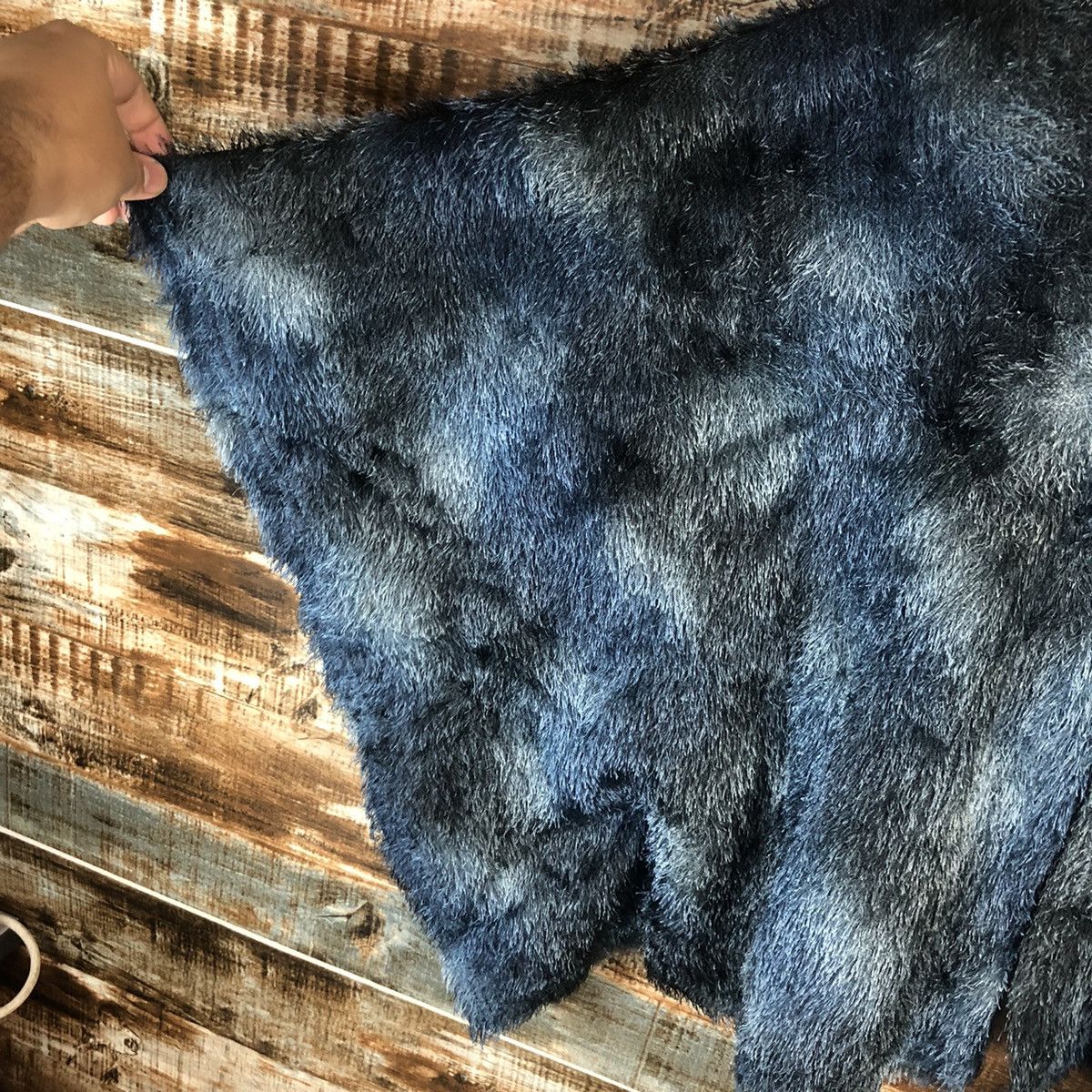 Homespun Knitwear × Japanese Brand Happy Road Blue Mohair fur Cloaks #A1973 Size US M / EU 48-50 / 2 - 7 Thumbnail