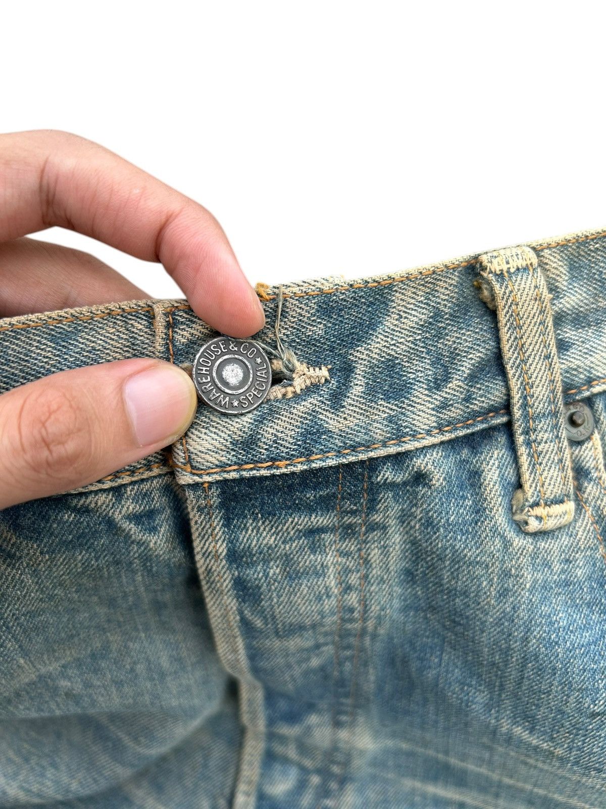 Kapital Vintage Warehouse Selvedge Distressed Rusty Dirty Denim Jean Size US 35 - 6 Thumbnail