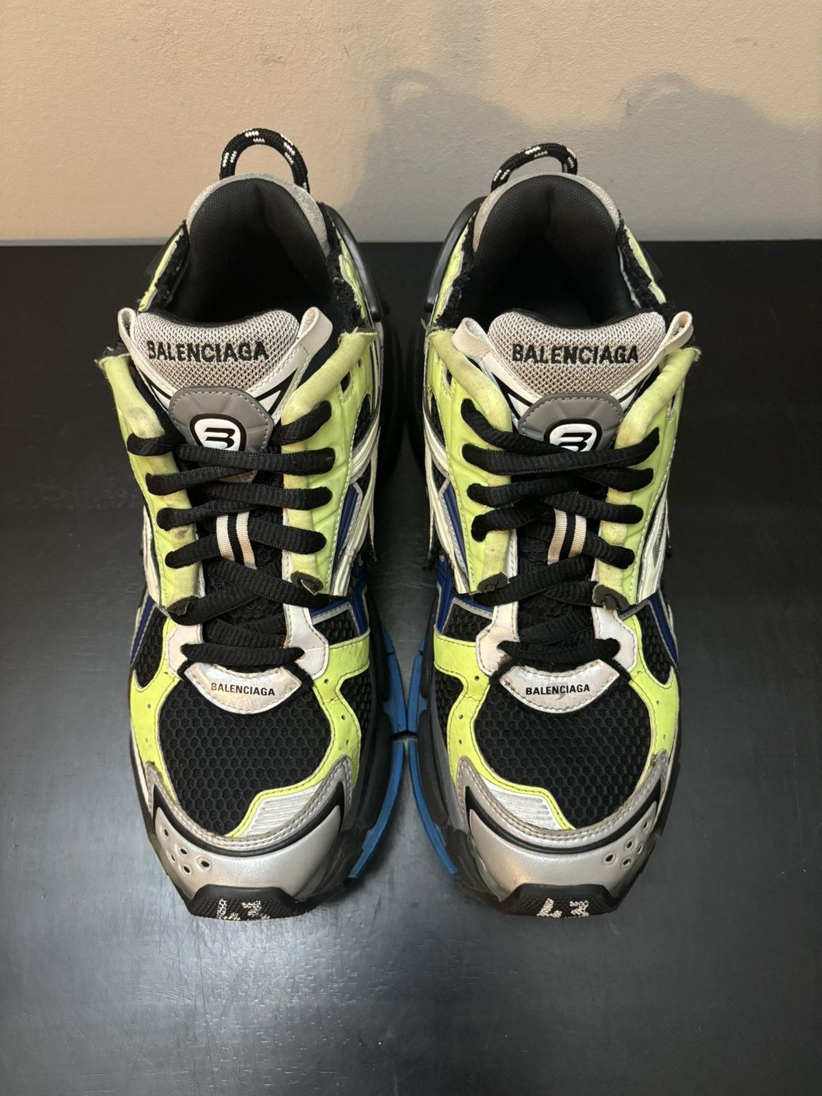 Balenciaga Balenciaga Runner Green Blue Black Grey Size US 10 / EU 43 - 2 Thumbnail