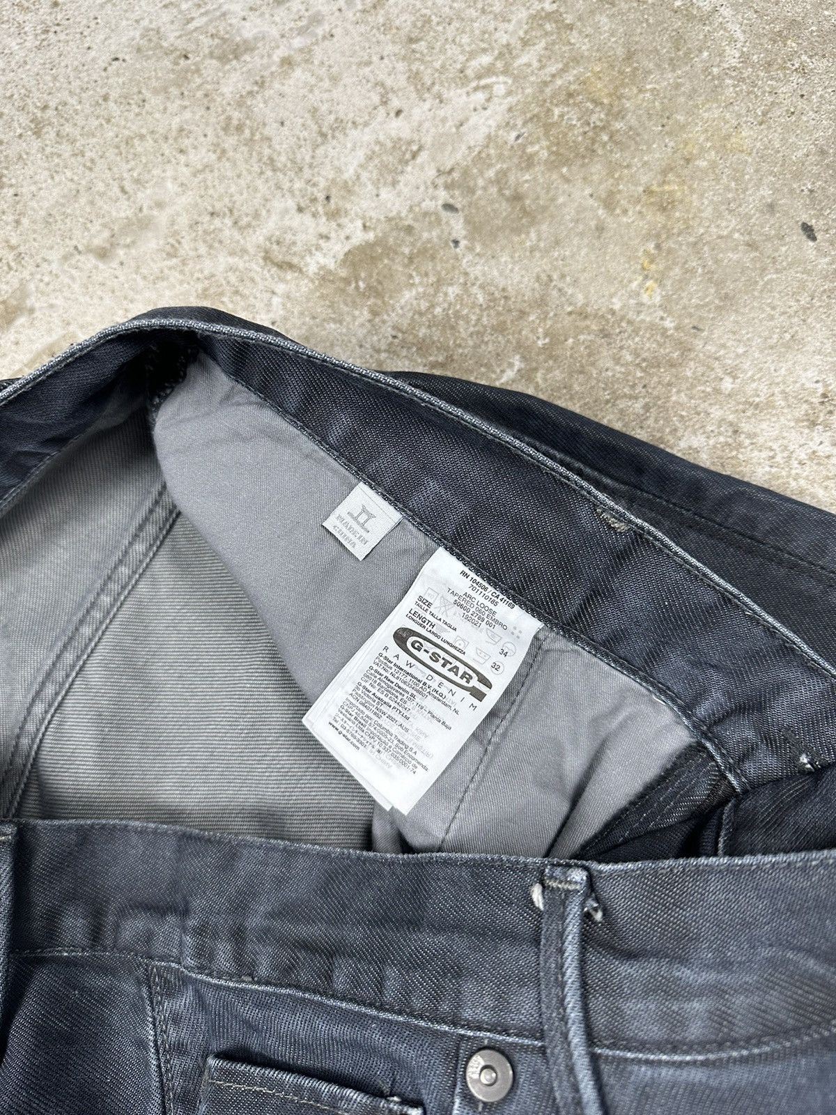 G-Star × Vintage Vintage Y2K G Star Raw Arc Loose Tapered 060 Embro Denim Size US 34 / EU 50 - 9 Thumbnail