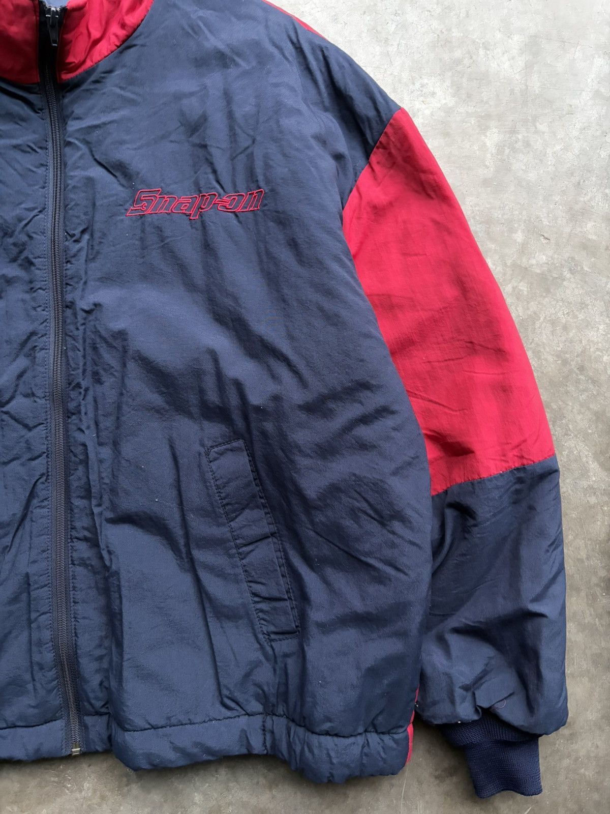 Other Vintage SnapOn Red/Navy Quilted Lined Light Jacket Size US XL / EU 56 / 4 - 2 Thumbnail