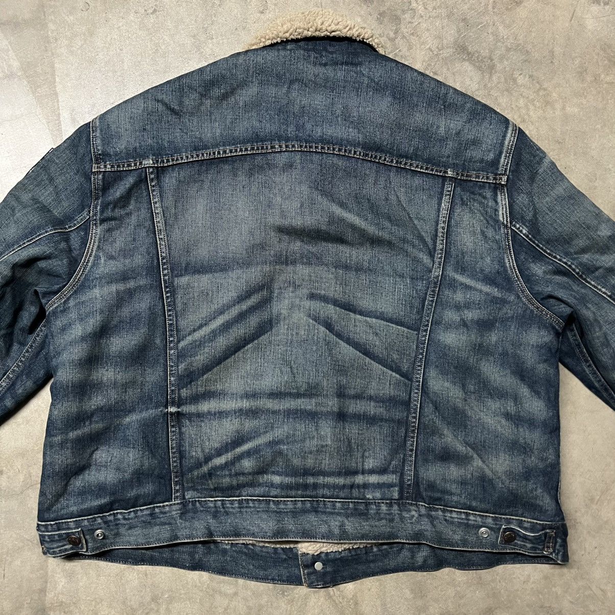 Denim & Supply Ralph Lauren × Polo Ralph Lauren × RRL Ralph Lauren Vintage 2000’s Polo Denim & Supply Sherpa-Lined Denim Jacket Size US XXL / EU 58 / 5 - 9 Thumbnail