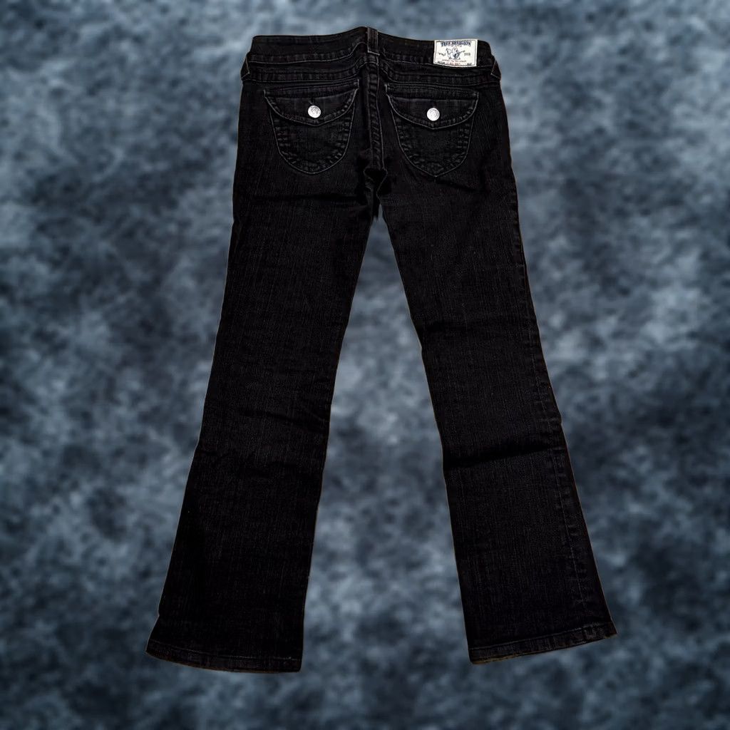 True Religion True Religion Hi-Rise Bootcut Jeans Women’s 28x28 Black Flap Pockets 5-Pocket Denim Stretch Regular Rise Mid Size 28 Inseam 28 in Size 28" / US 6 / IT 42 - 1 Thumbnail