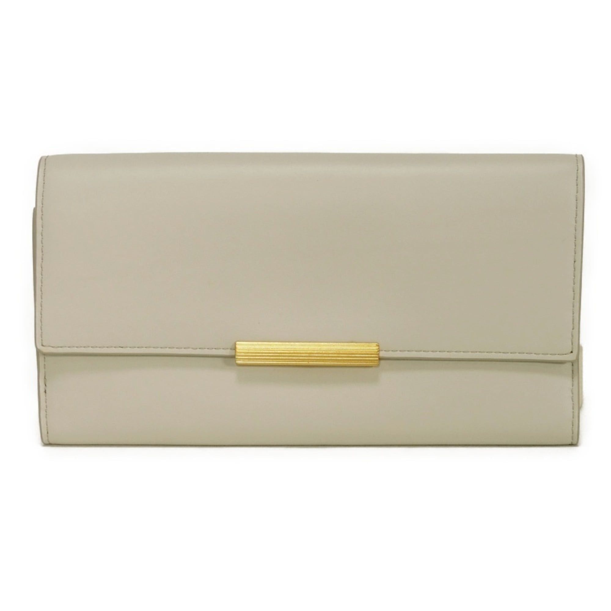 Bottega Veneta Bottega Veneta Continental Trifold Wallet, Ivory, RFID IC Plate Plaster, 578751 VMAU1 9644, Men's & Women's Size ONE SIZE - 1 Thumbnail