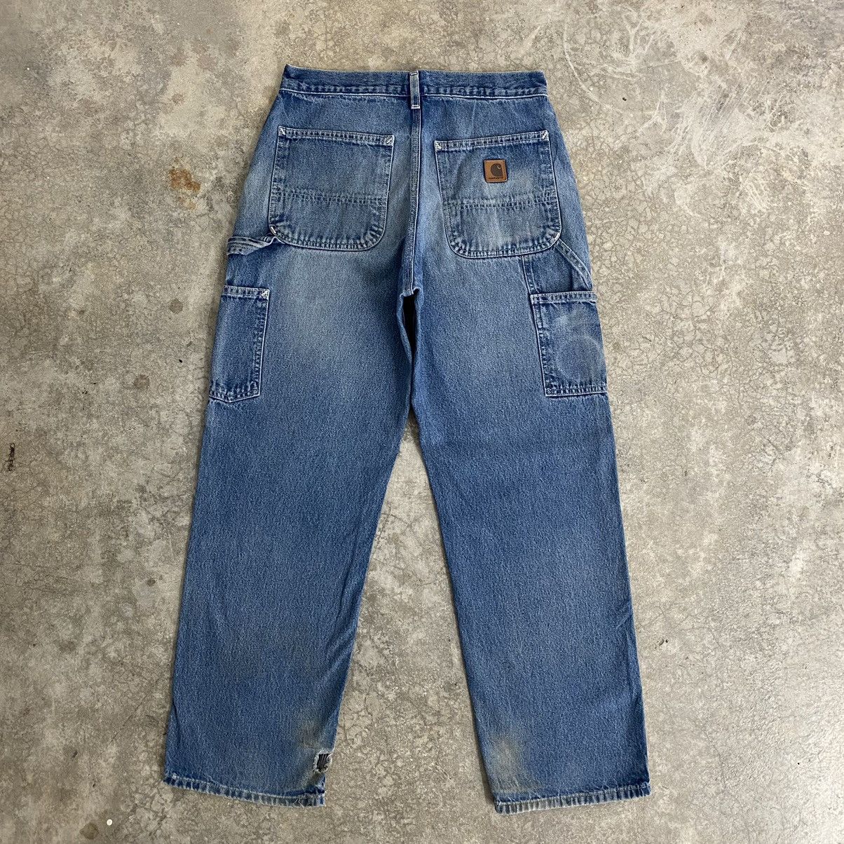 Carhartt Vintage Carhartt Faded Blue Carpenter Work Denim Jeans Size US 30 / EU 46 - 14 Thumbnail