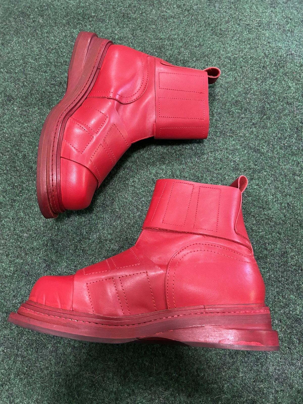 Dirk Bikkembergs × Vintage AW96 Dirk Bikkembergs Red Strap Boots Size US 8.5 / EU 41-42 - 5 Thumbnail