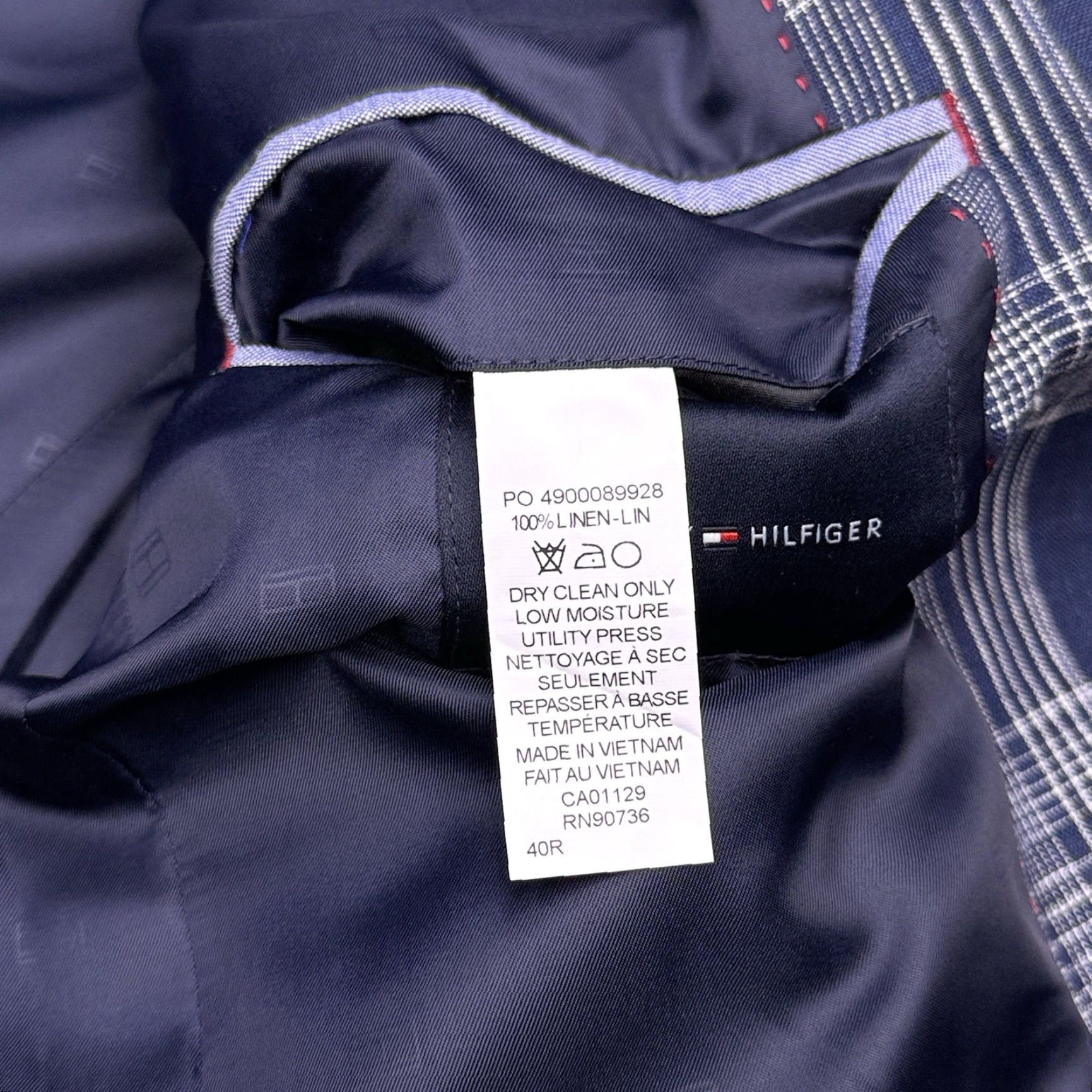 Tommy Hilfiger Tommy Hilfiger Blazer Linen Navy Plaid 40R Mens Sport Coat Regular Fit Notch Lapel Two-Button Double-Vented Jacket Short Description: None Size 40R - 6 Thumbnail