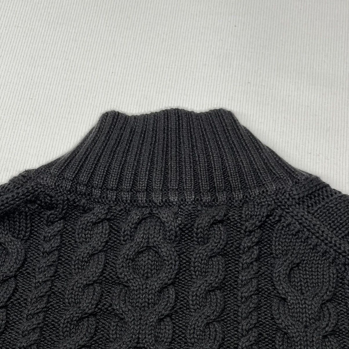L.L. Bean LL Bean Sweater Black Cable Knit Fill Zip Fisherman Classic Size S / US 4 / IT 40 - 11 Thumbnail