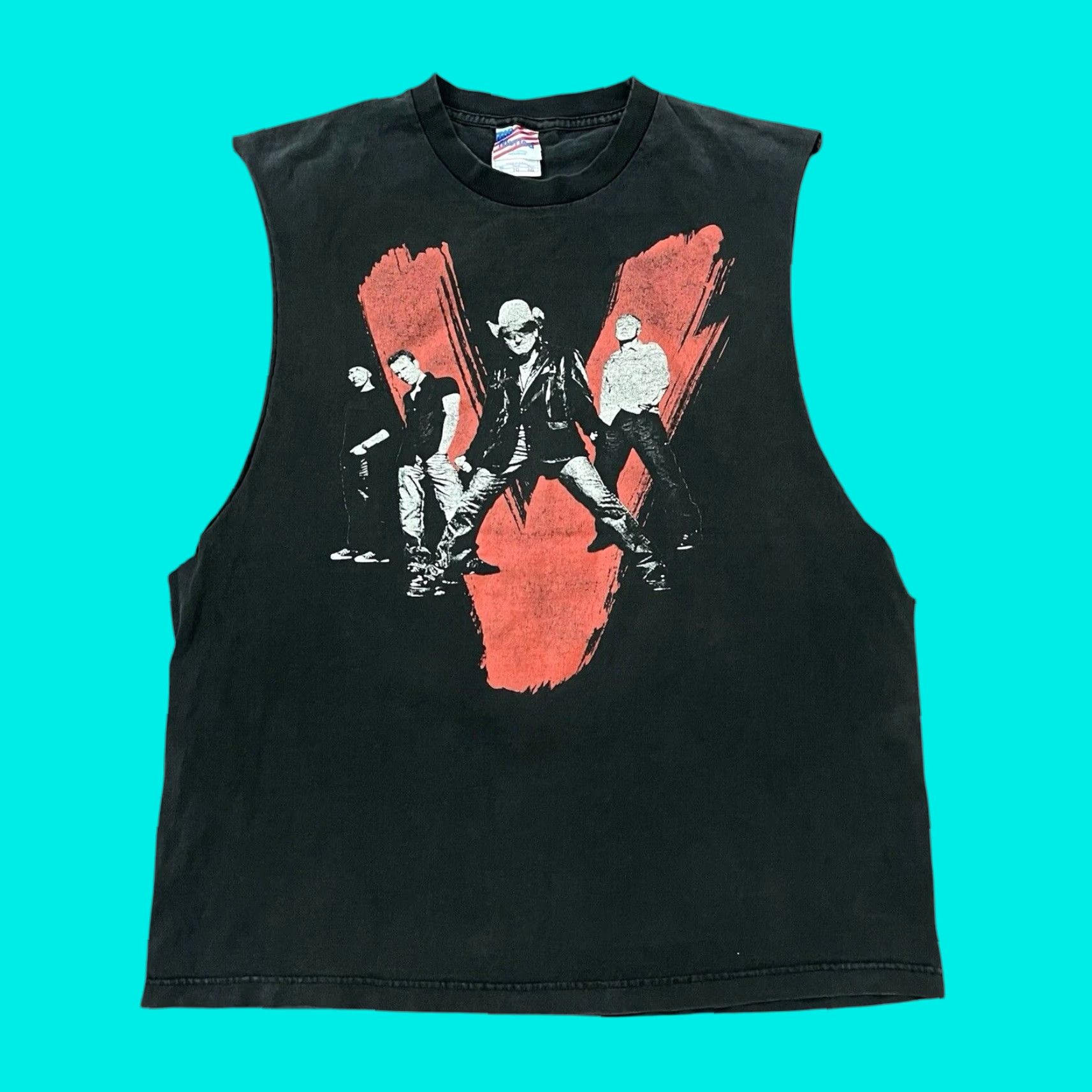Vintage VINTAGE U2 2005 VERTIGO TOUR T-SHIRT Mens XL Black Bono Y2K Band Murina Graphic Print Sleeveless Crew Neck Cotton Size US XL / EU 56 / 4 - 1 Thumbnail