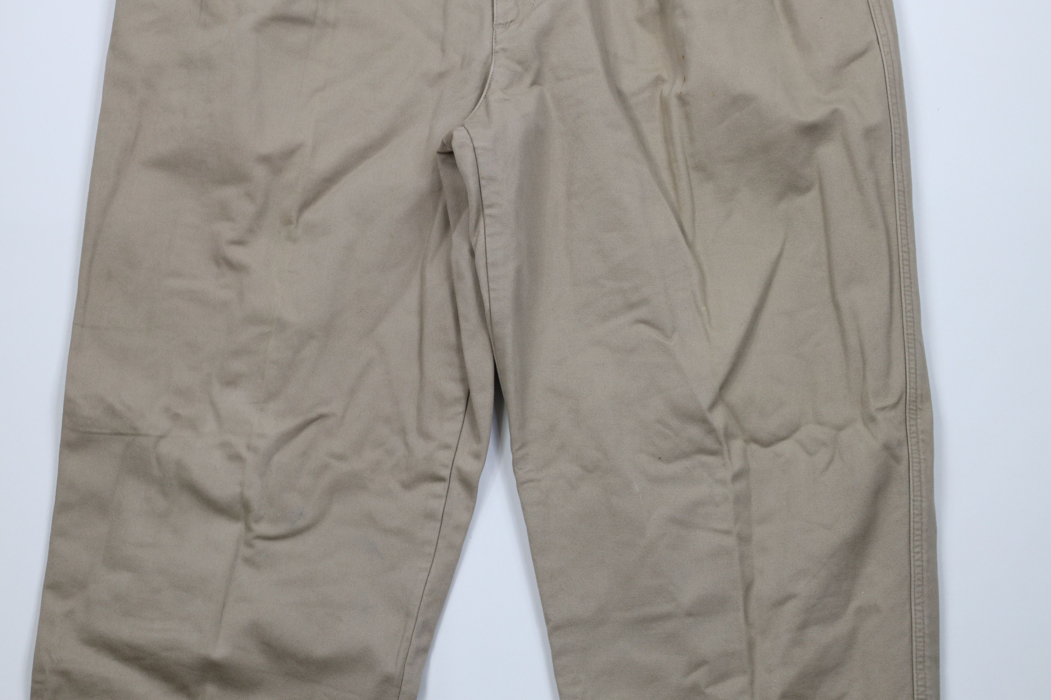 L.L. Bean Vintage 90s LL Bean Flannel Lined Wide Leg Chino Pants USA Size US 38 / EU 54 - 4 Thumbnail