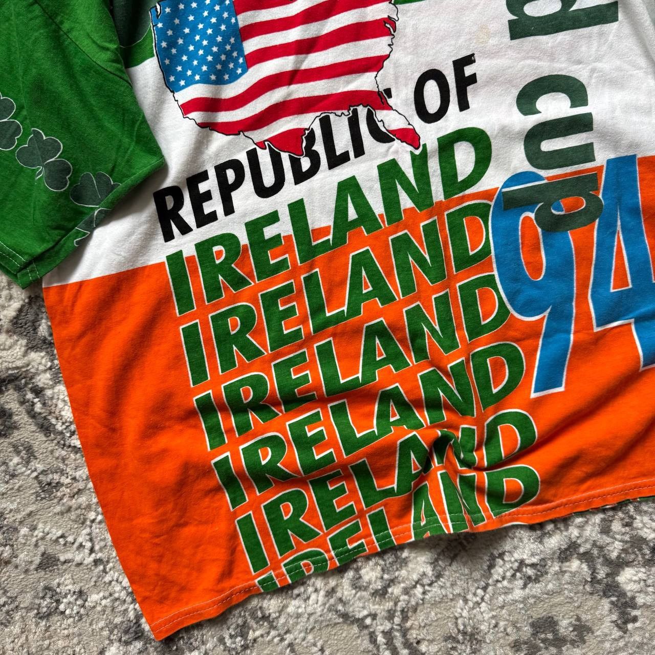 Vintage Authentic Ireland 1994 World Cup Retro All Over Shirt Size US M / EU 48-50 / 2 - 6 Thumbnail
