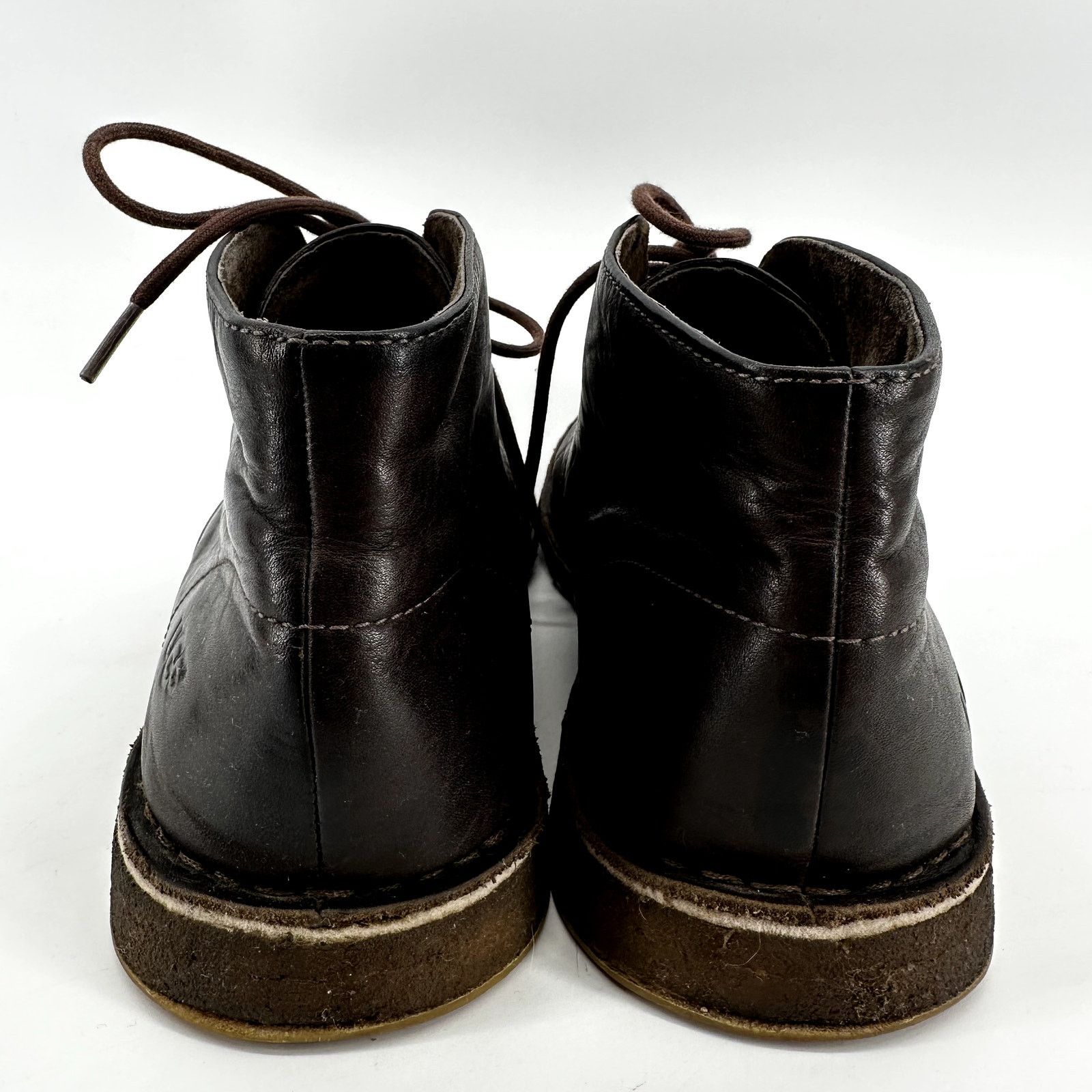 UGG Boots Mens 12 Leighton Black Leather Chukka Desert Crepe Sole Lace Up Casual UGG Leighton Black Crepe Leather Lace Up Desert Chukka Boots  main image 3