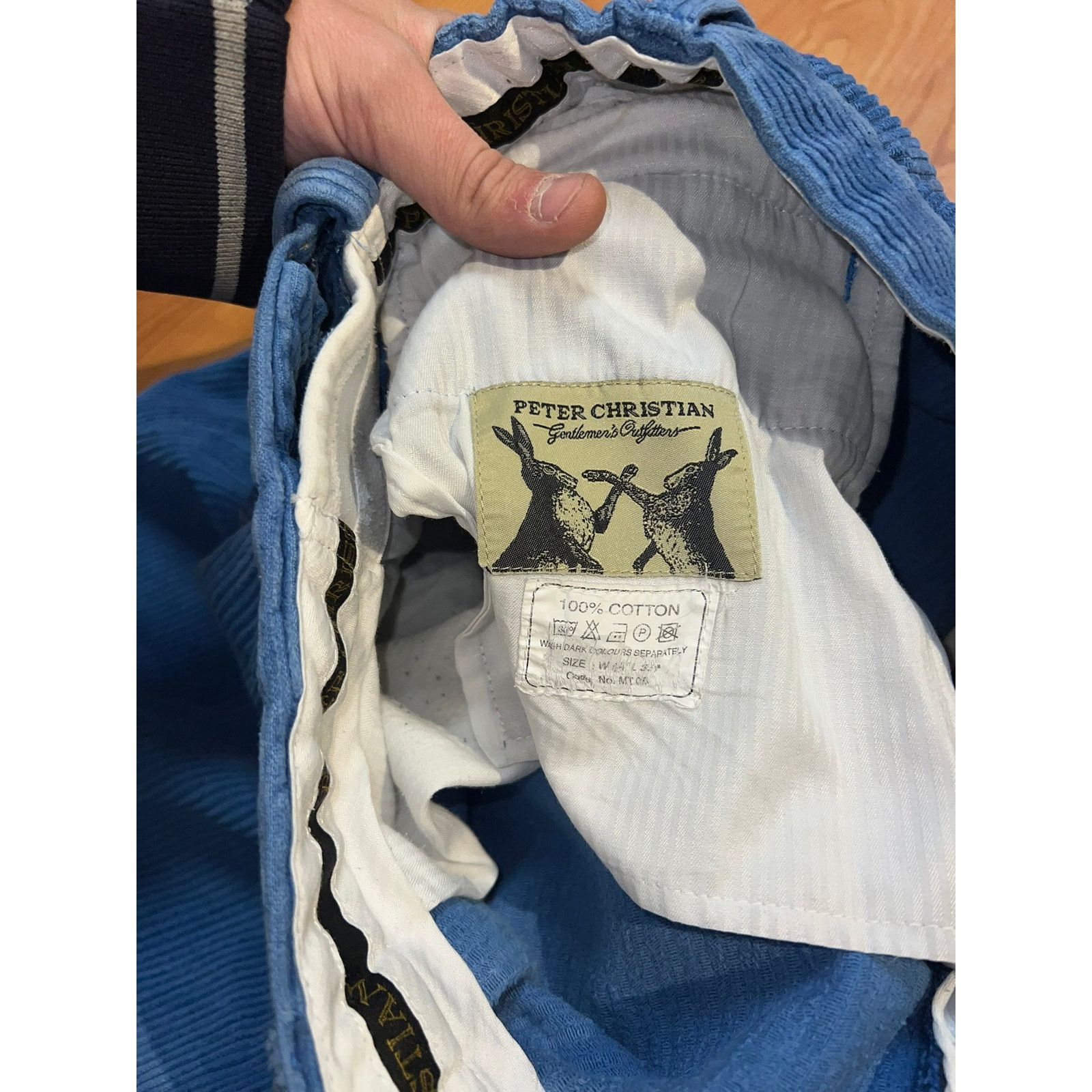 Vintage Vintage Peter Christian Corduroy Pants Bottoms Blue County Size US 40 / EU 56 - 6 Thumbnail