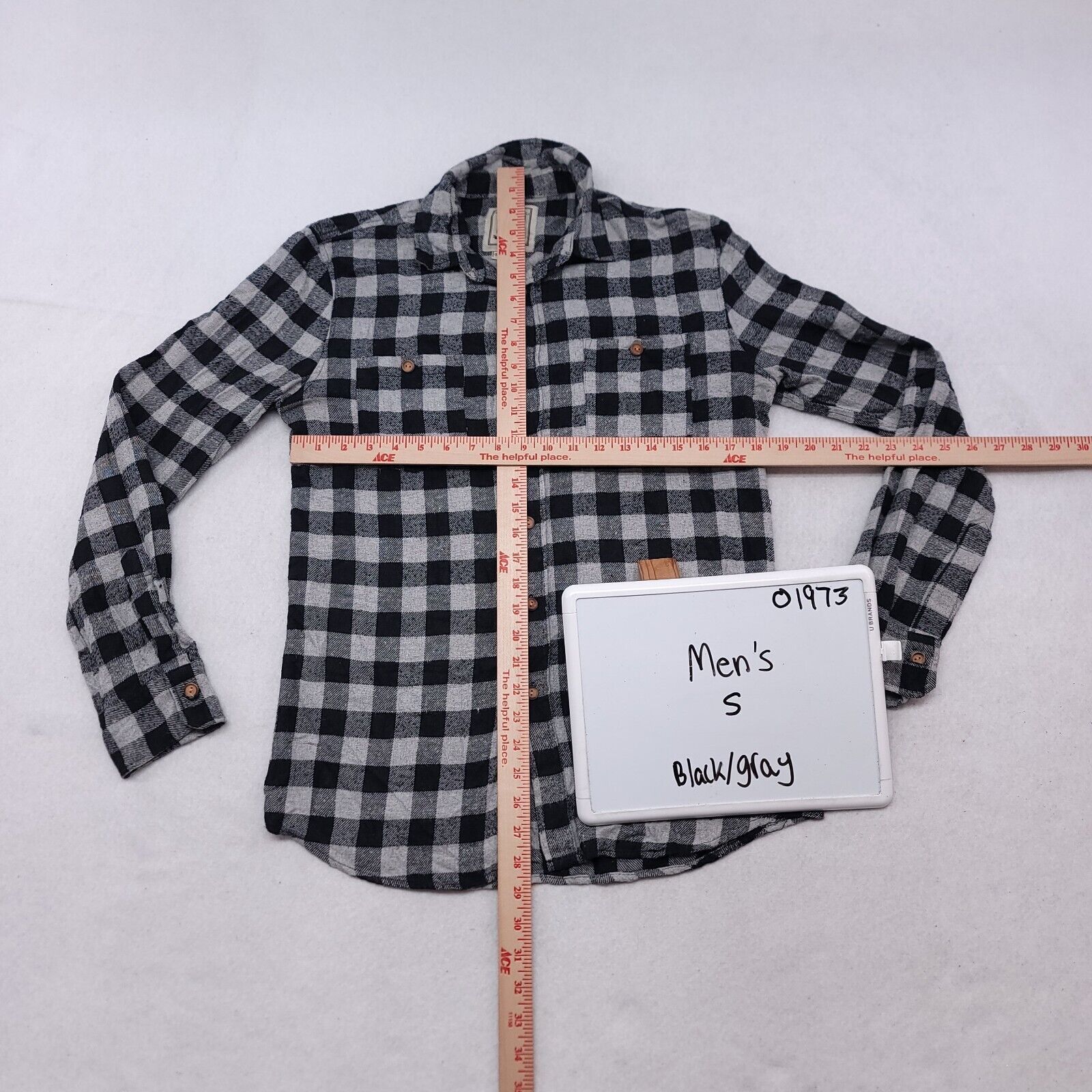 Giant Giant Garments Gingham Flannel Shirt Mens Size S Black Size US S / EU 44-46 / 1 - 6 Thumbnail