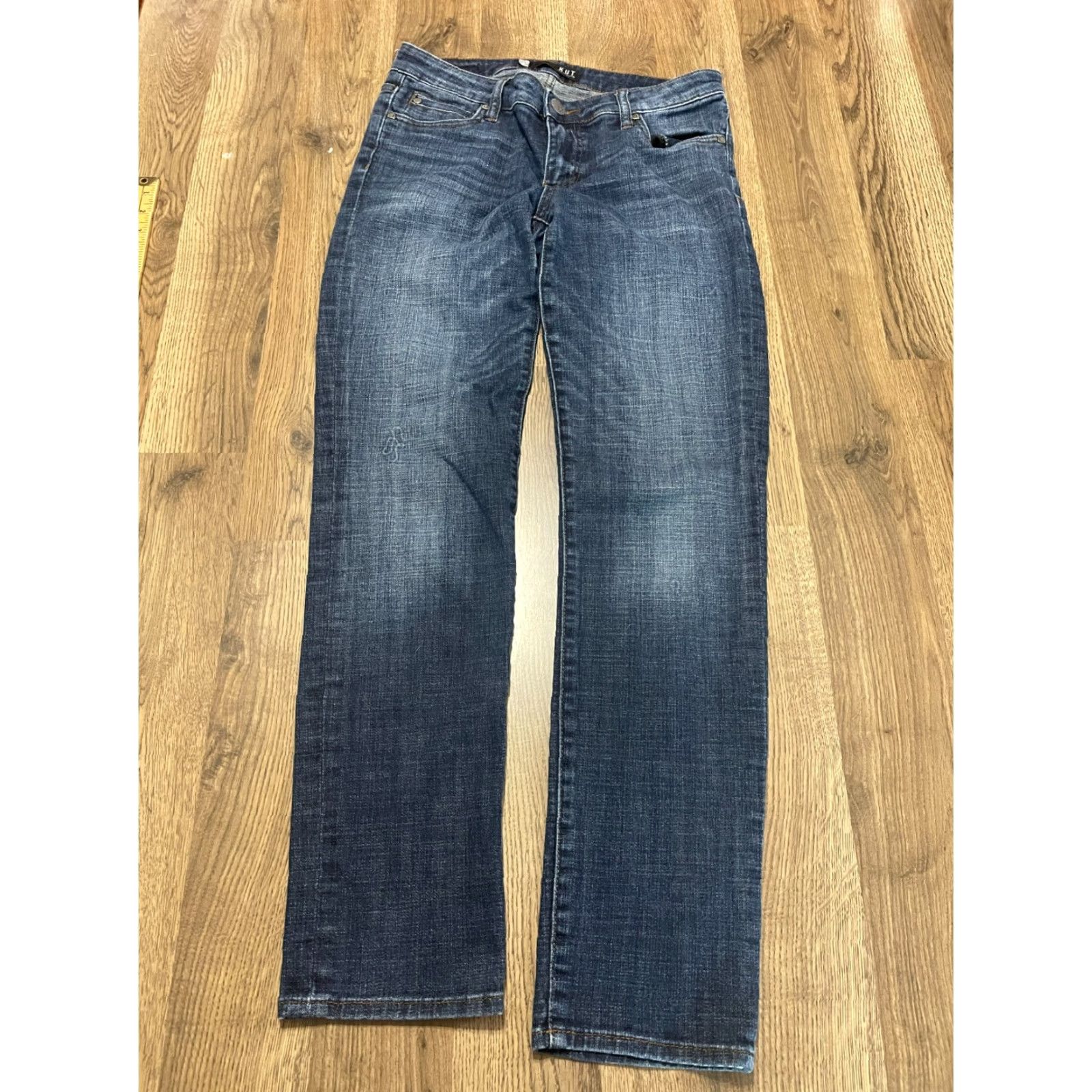 Vintage KUT from the Kloth Jeans Women's Size 4 Blue Denim Catherine Boyfriend Size 27" / US 4 / IT 40 - 2 Thumbnail