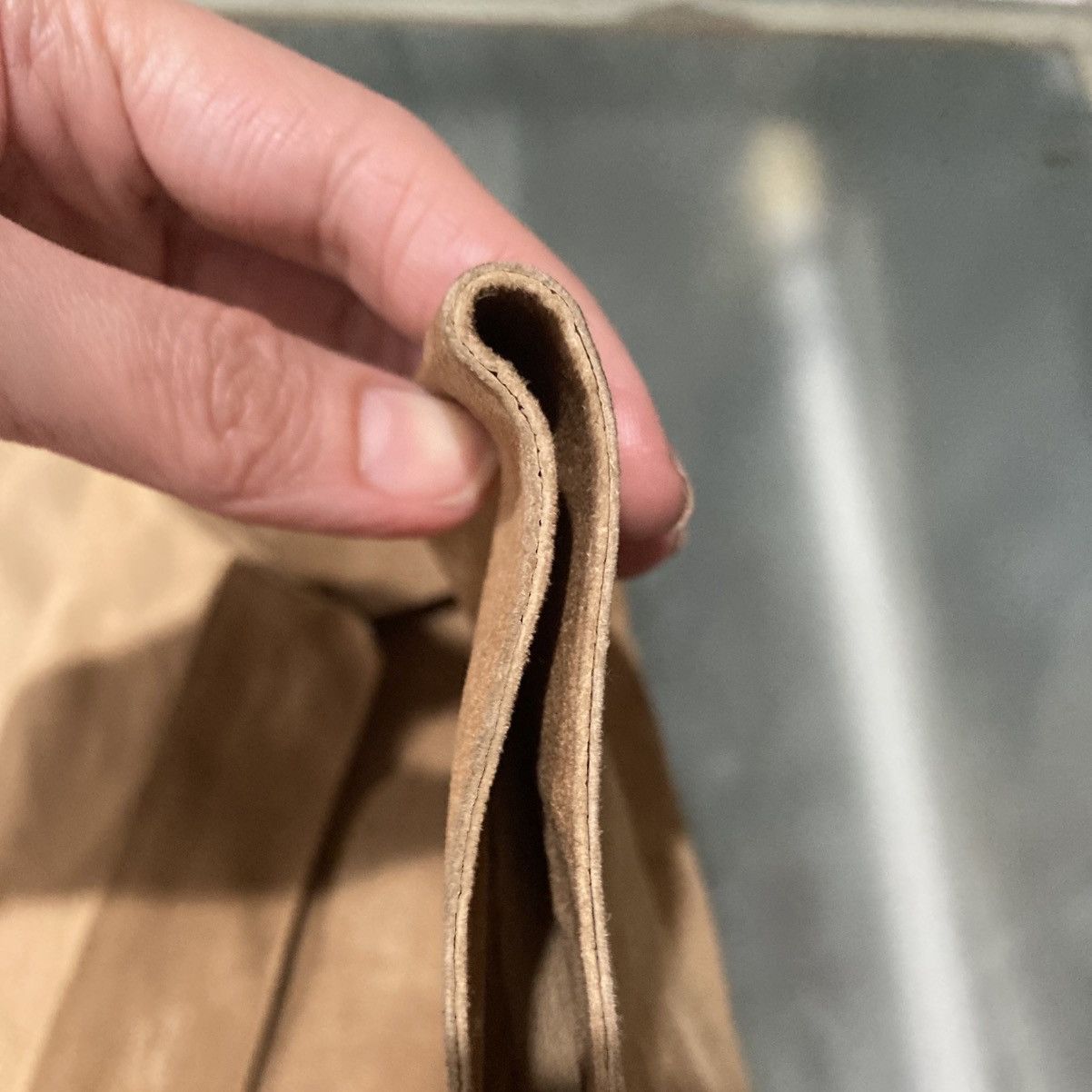 Japanese Brand Japanese Archive Pig Suede Street Leather Shirt Size US S / EU 44-46 / 1 - 14 Thumbnail