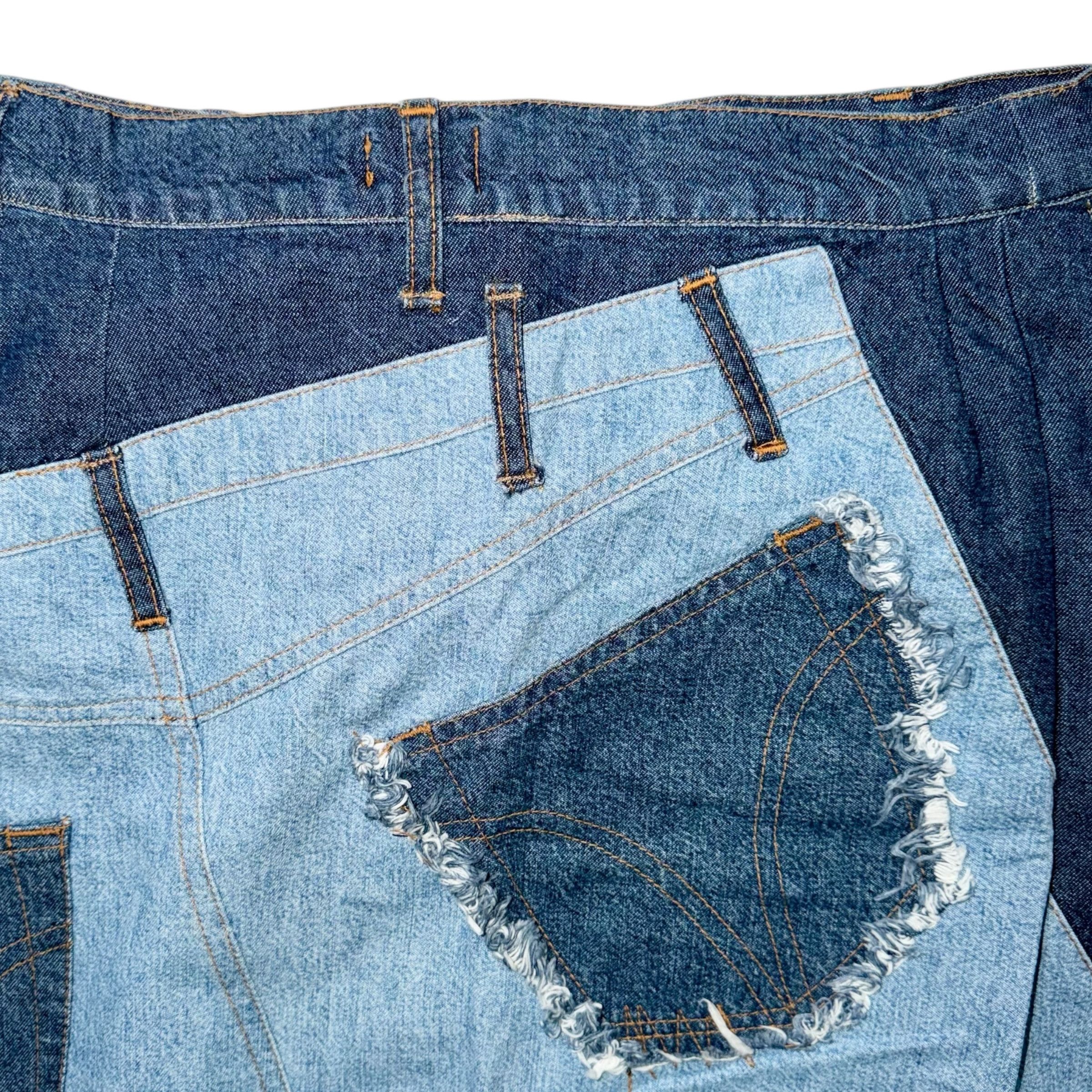 Dolce & Gabbana DOLCE & GABBANA VINTAGE PATCHWORK DENIM SKIRT Size 32" / US 10 / IT 46 - 7 Thumbnail