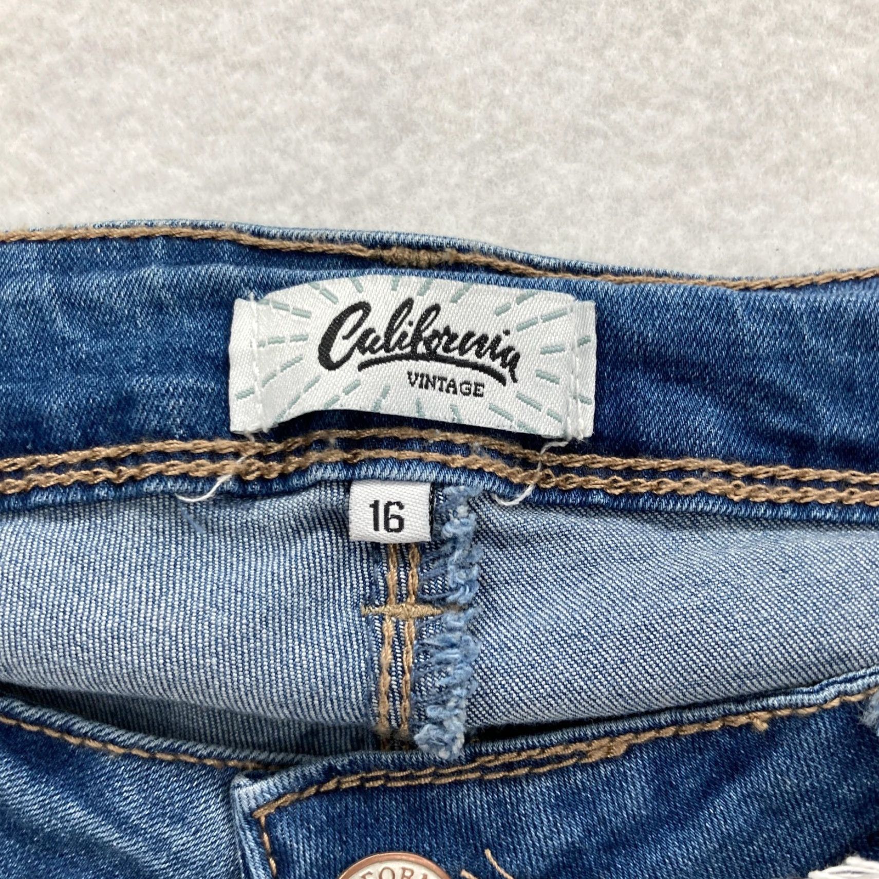 Vintage YMI California Vintage Jeans Womens 16 Blue High Rise Ankle Skinny Stretch Denim - XS? Size 38" / US 16 / IT 52 - 5 Thumbnail