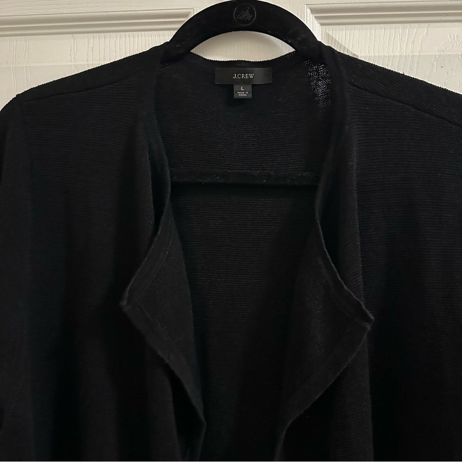 J.Crew J.CREW Juliette collarless sweater-blazer linen blend Black Size L / US 10 / IT 46 - 8 Thumbnail