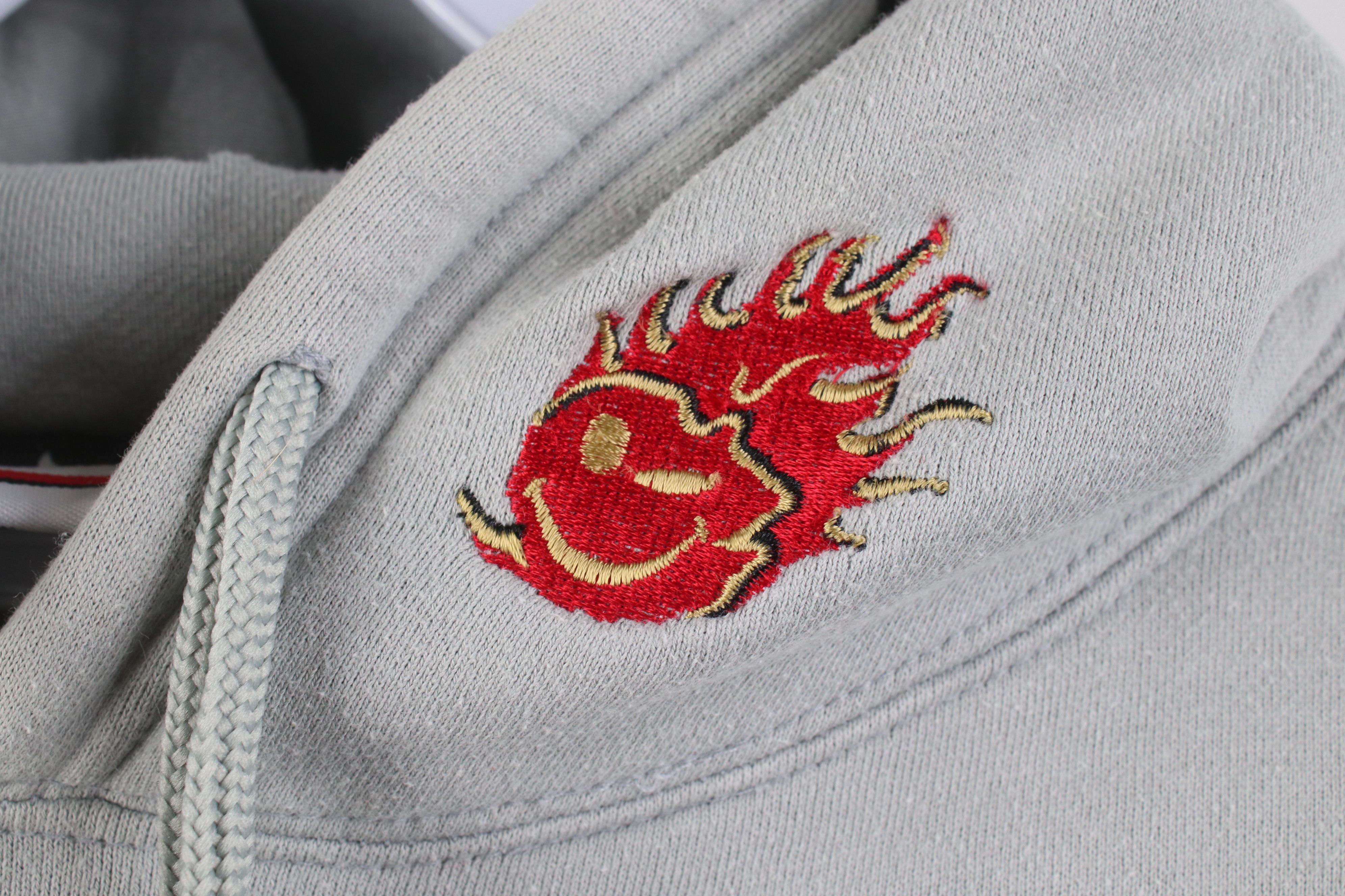 Vintage Vintage Nascar Fireball Flames Harvick Racing Hoodie Gray Size US L / EU 52-54 / 3 - 4 Thumbnail