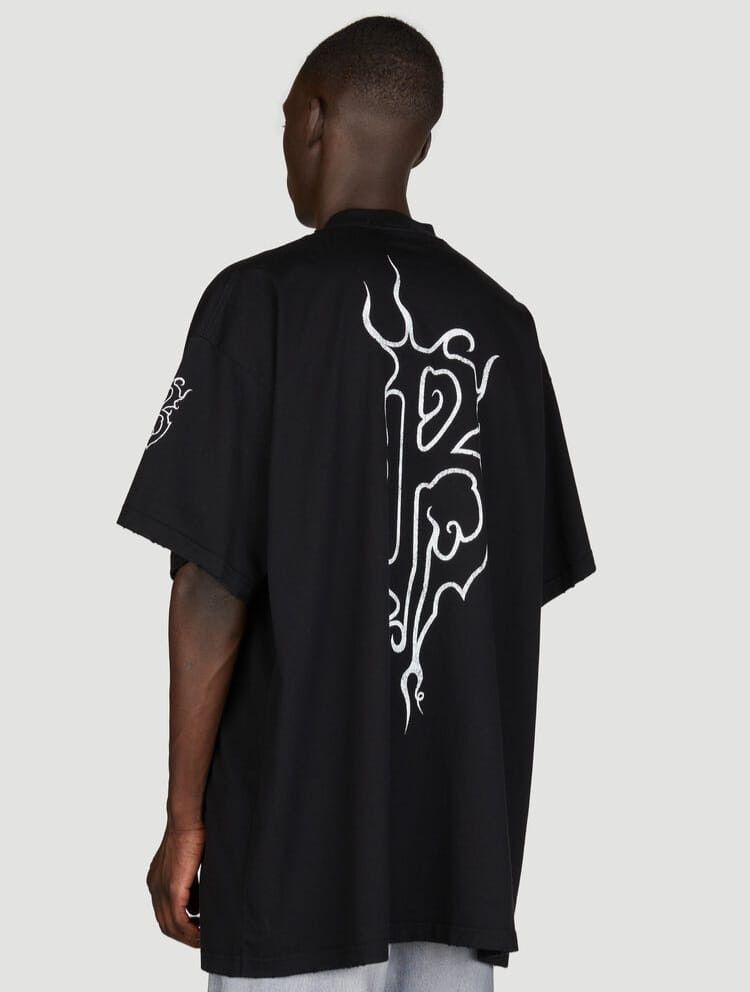 Balenciaga Balenciaga Darkwave Large Fit Logo T-Shirt Size US L / EU 52-54 / 3 - 9 Thumbnail