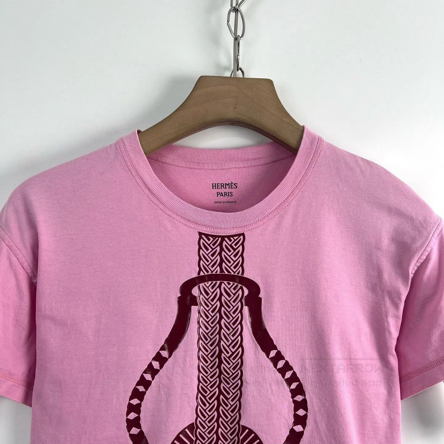 Hermes Hermès Saddle Buckle Guitar Print Pink T-shirt. Size XS / US 0-2 / IT 36-38 - 4 Thumbnail