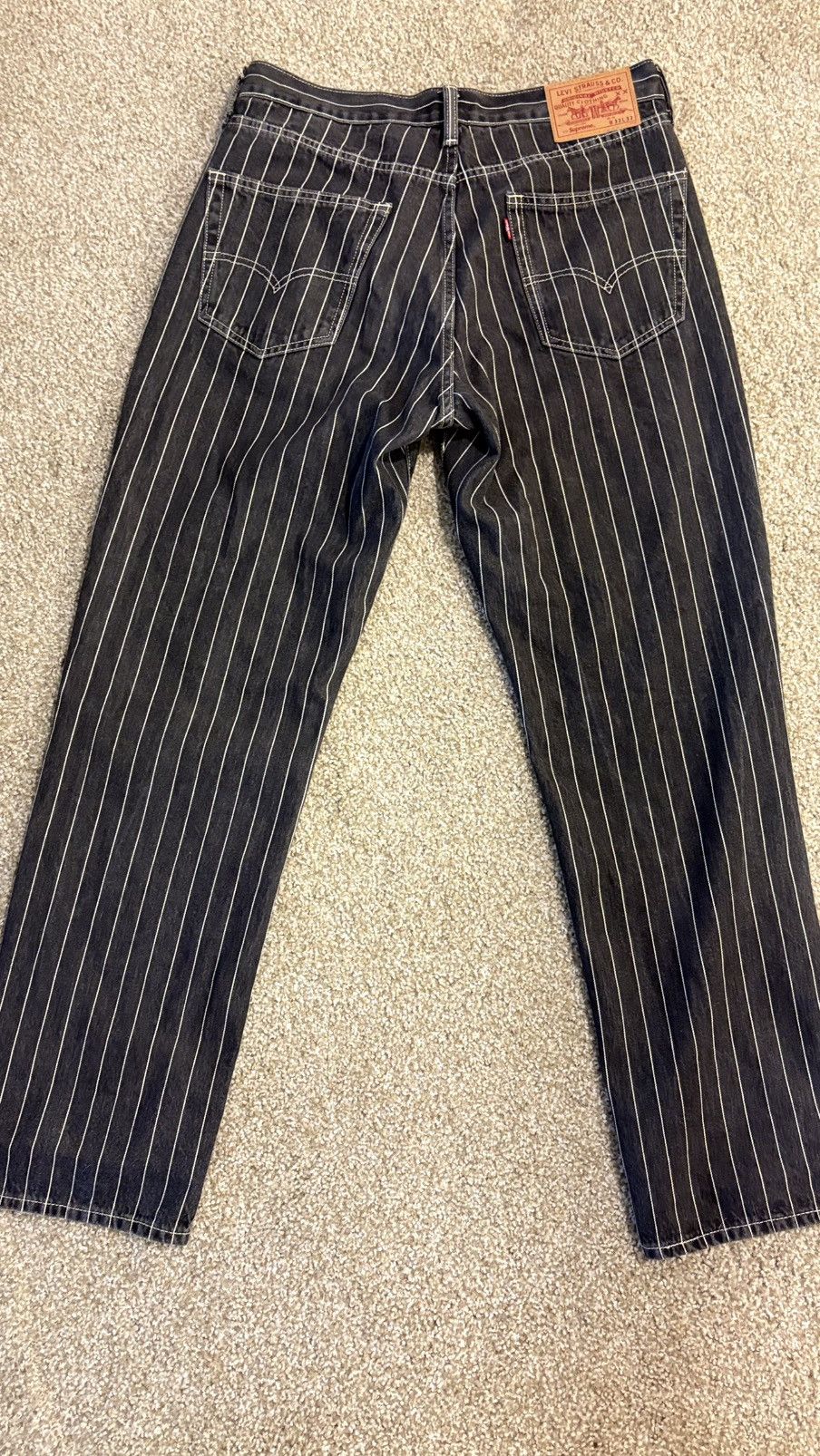 Levi's × Supreme Supreme Levi's Pinstripe 550 Jeans Size US 32 / EU 48 - 4 Thumbnail